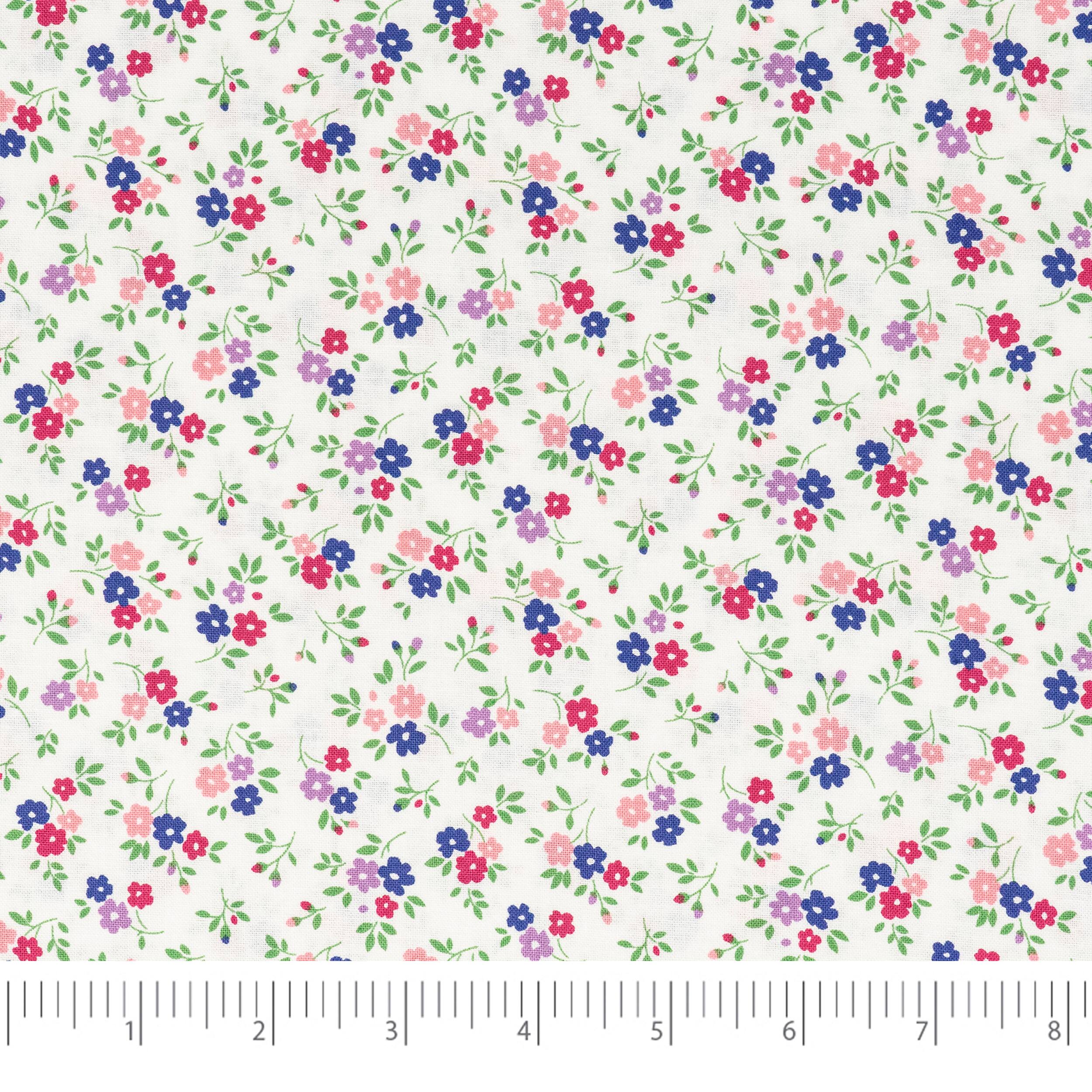 SINGER Purple Floral Field 100% Cotton 5 Piece Bundle