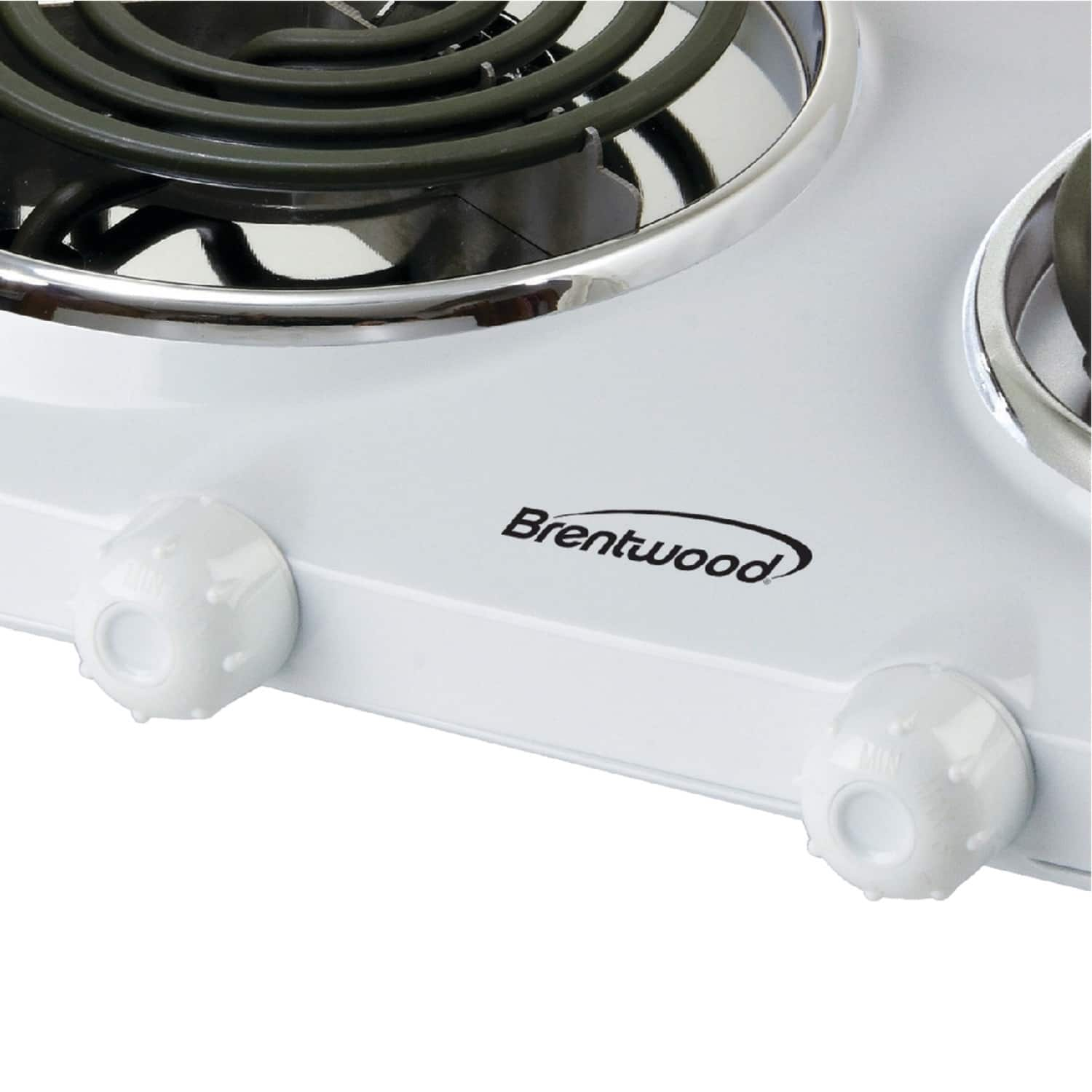 Brentwood Electric 1000W Single Burner, White