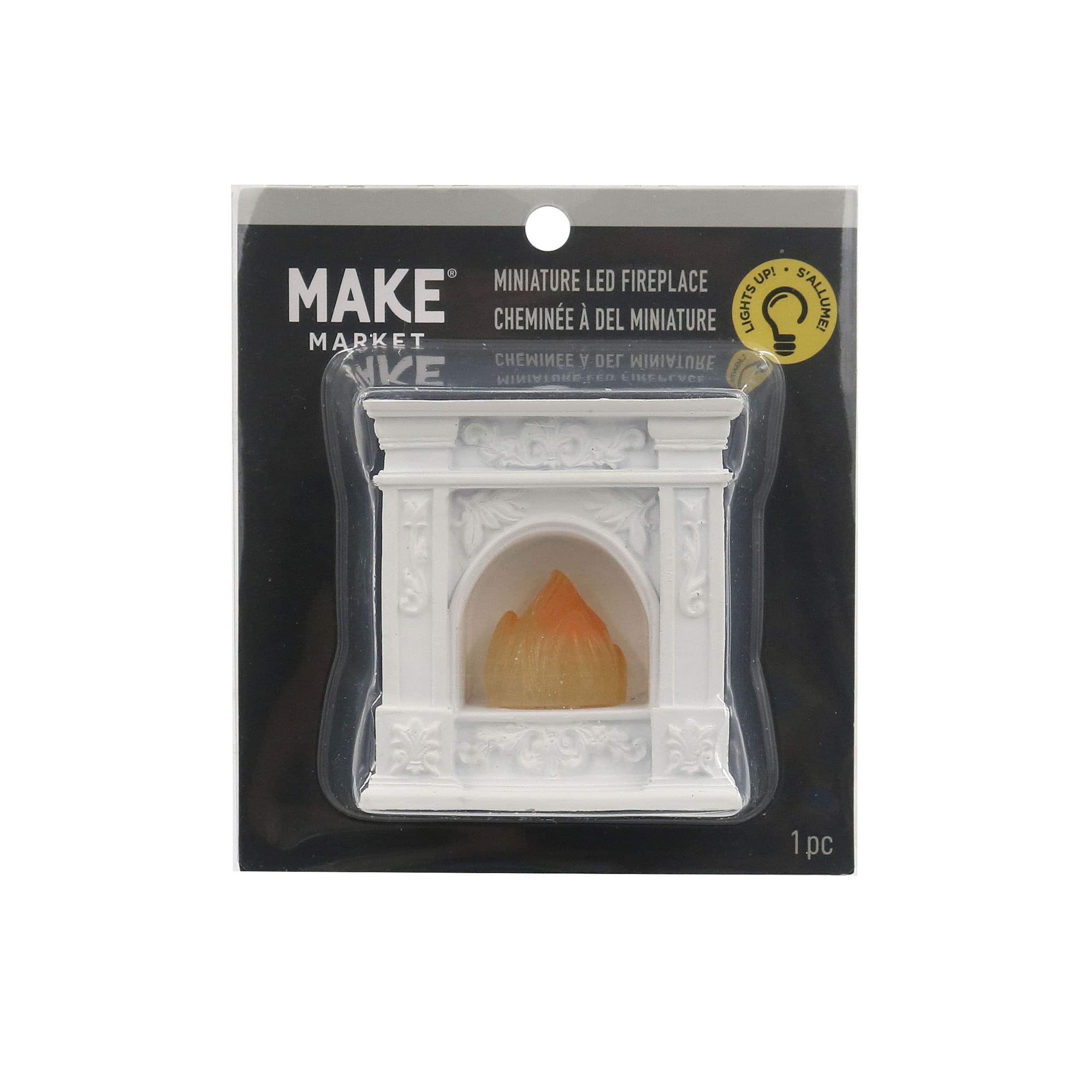 Miniature White LED Fireplace by Make Market®