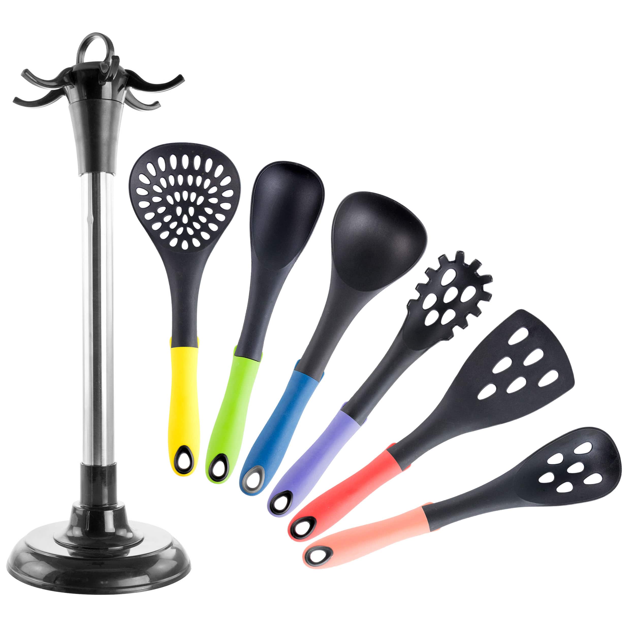 MegaChef Assorted Color Nylon Cooking Utensils Set, 7ct.