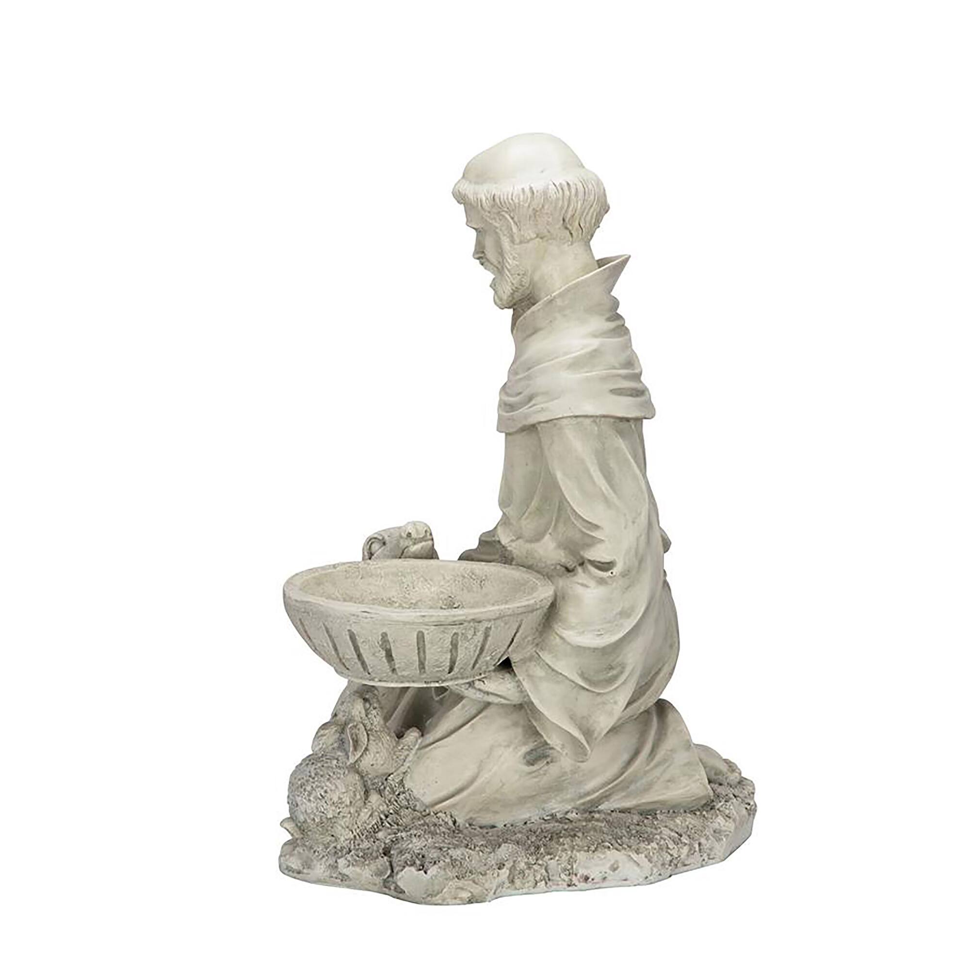 Design Toscano&#xAE; 19&#x22; St. Francis Feeds the Animals Garden Statue