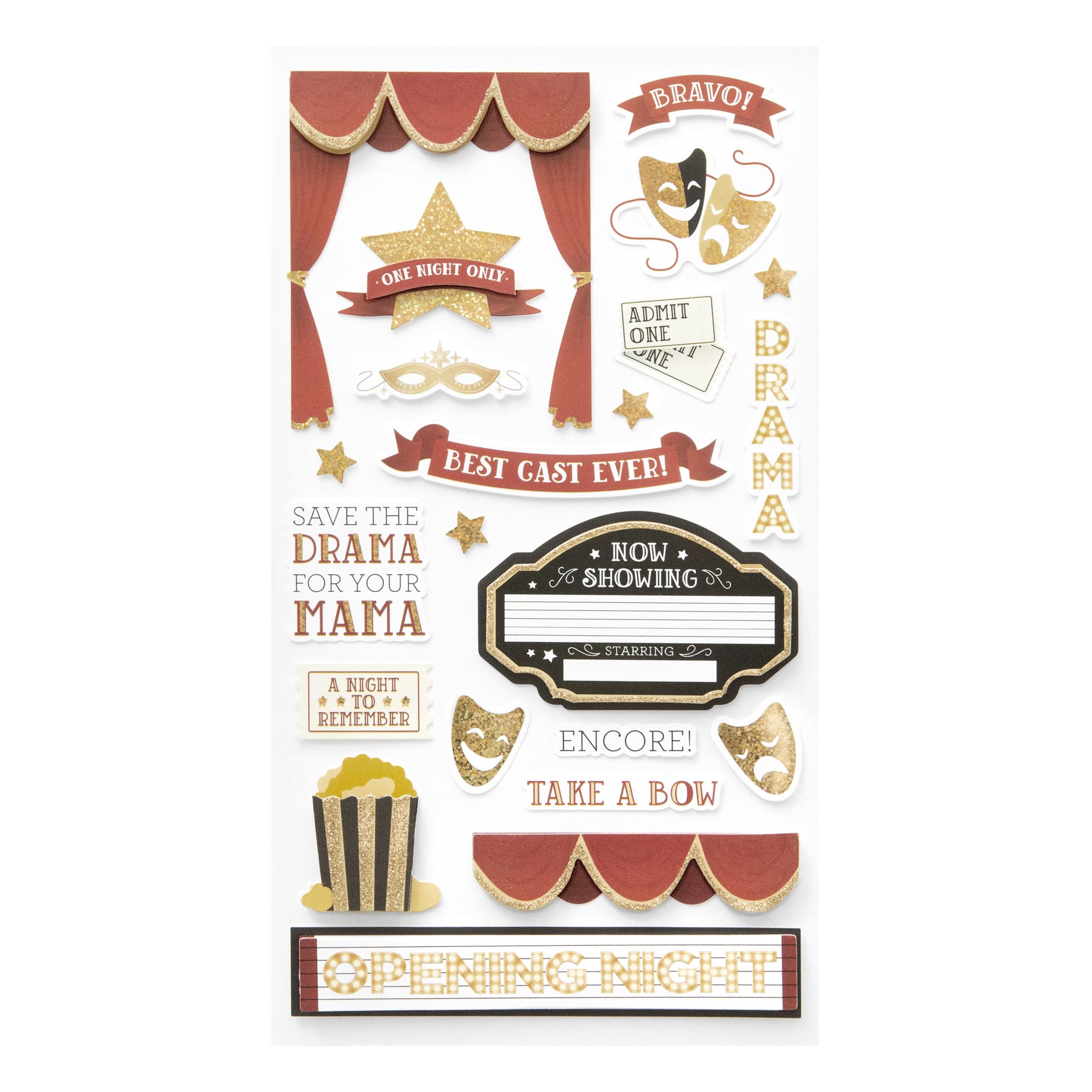 12 Pack: Theater Stickers by Recollections™