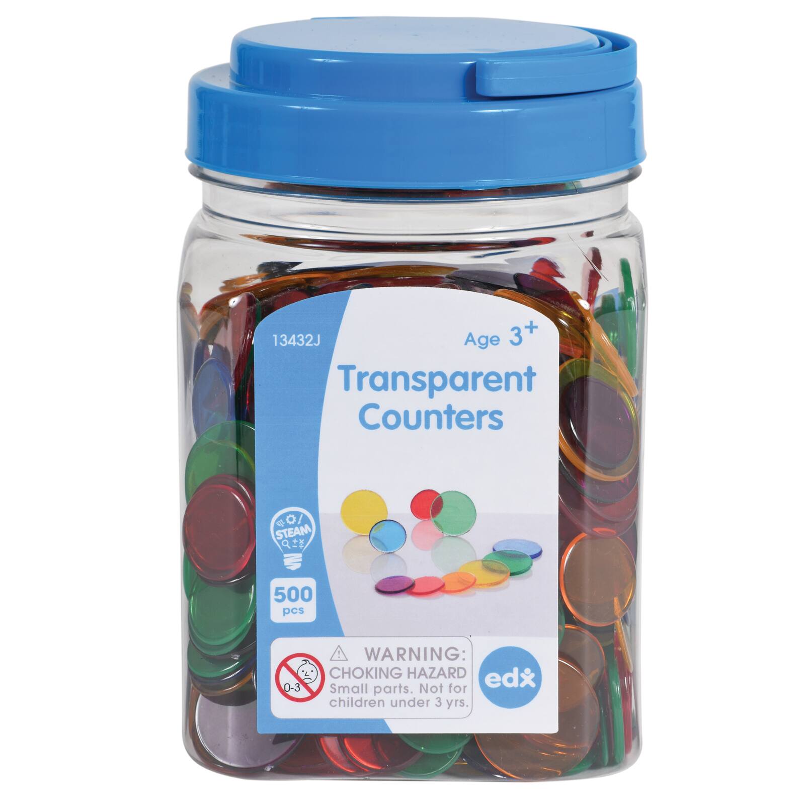 Edx Education&#xAE; Transparent Counters, 500ct.