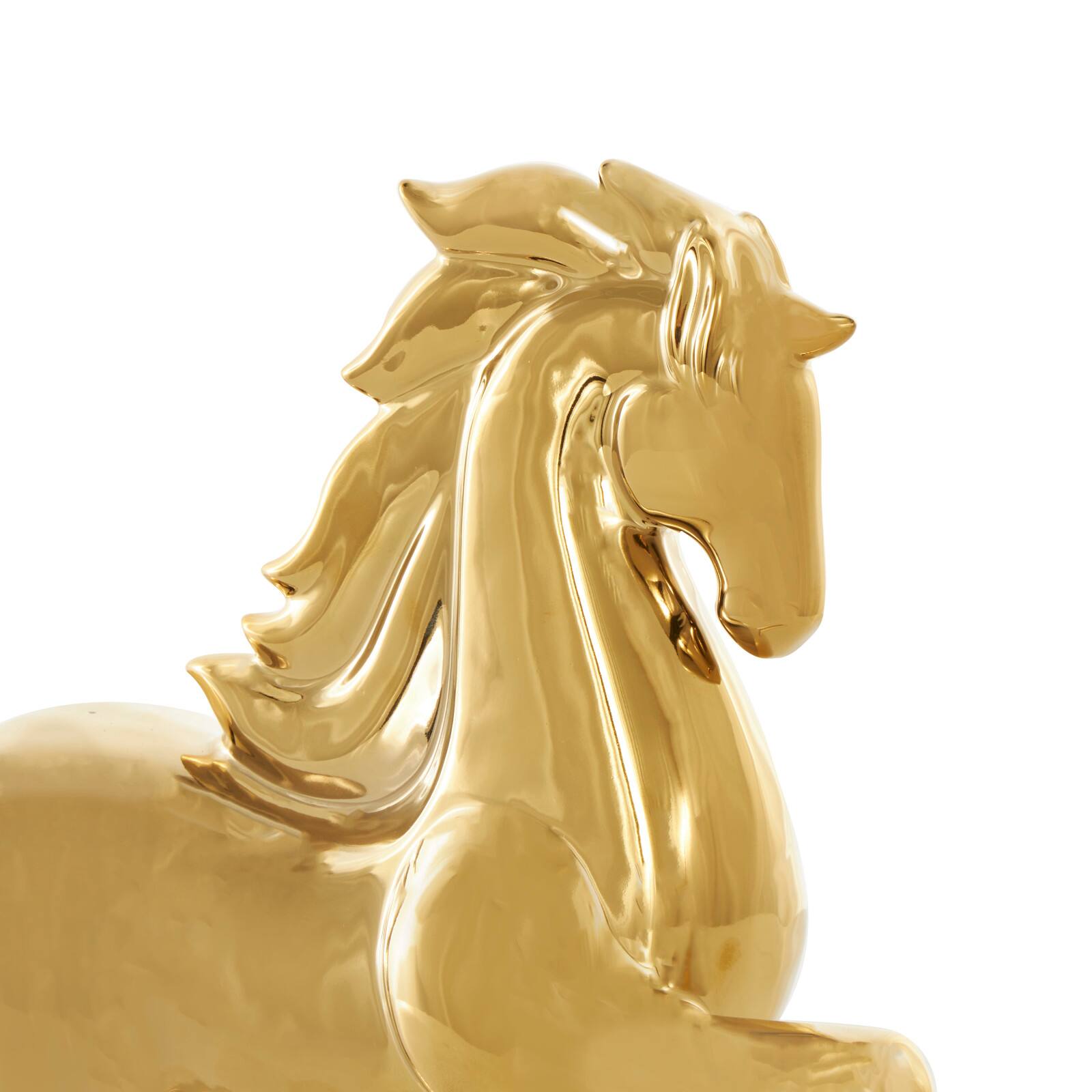 12&#x22; Ceramic Prancing Horse Sculpture