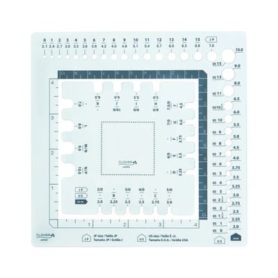 Clover Swatch Ruler & Needle Gauge