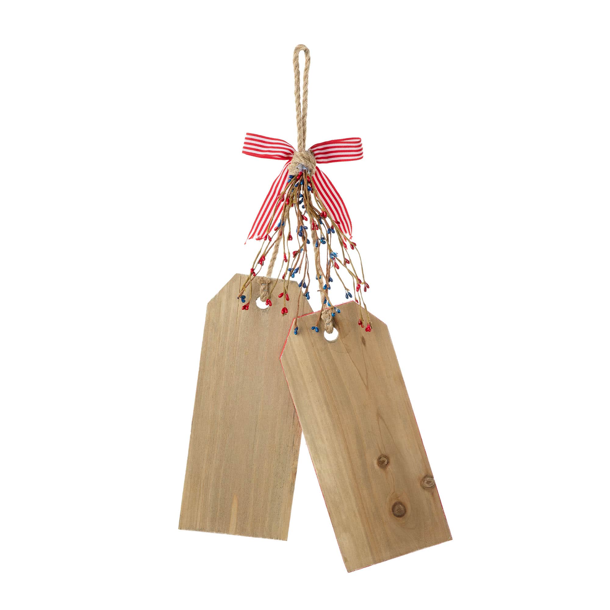 Glitzhome® 19.5" Wooden Americana Doorknob Hanging Décor