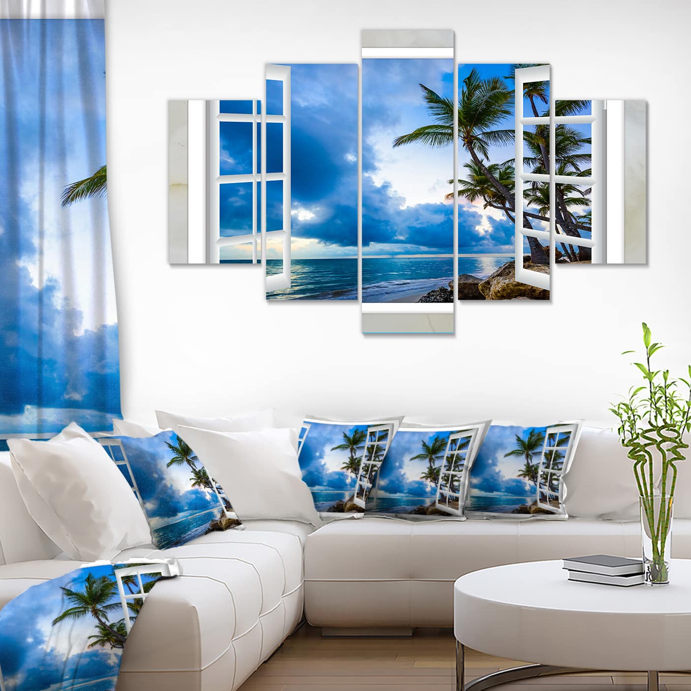 Designart - Window Open to Cloudy Blue Sky