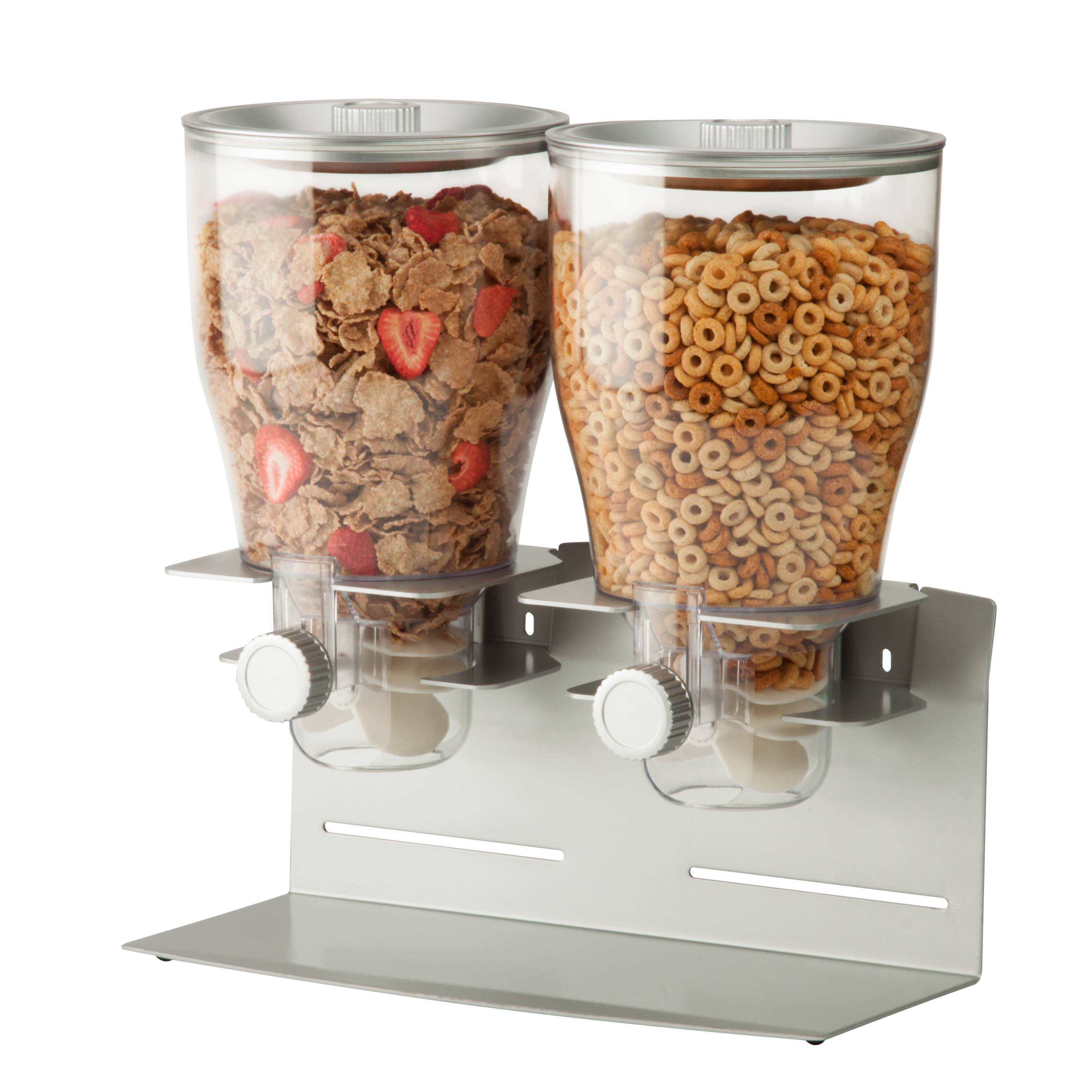 Honey Can Do Metallic &#x26; Chrome Double Commercial Cereal Dispenser
