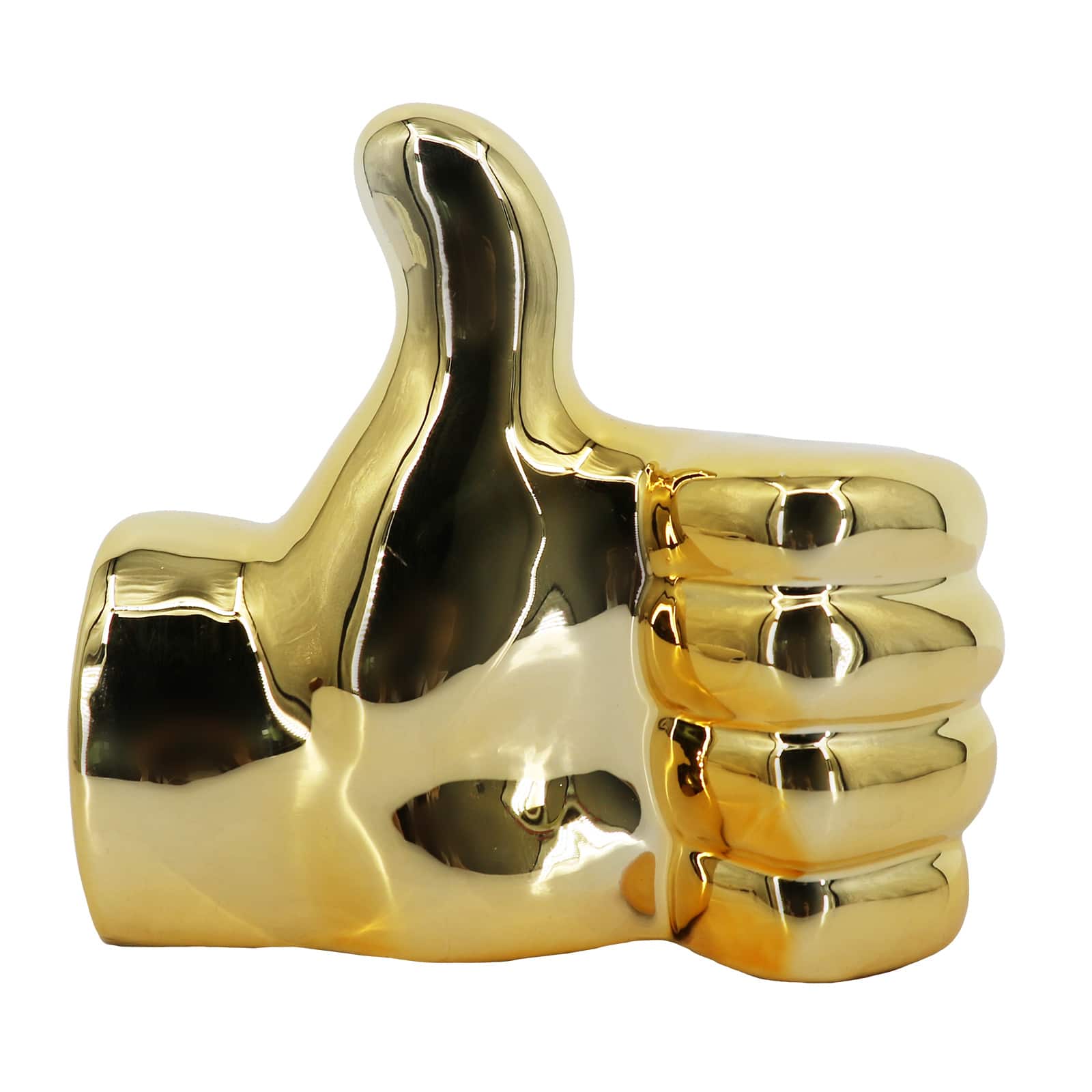 5 Gold Ceramic Thumbs Up Tabletop Décor by Ashland®
