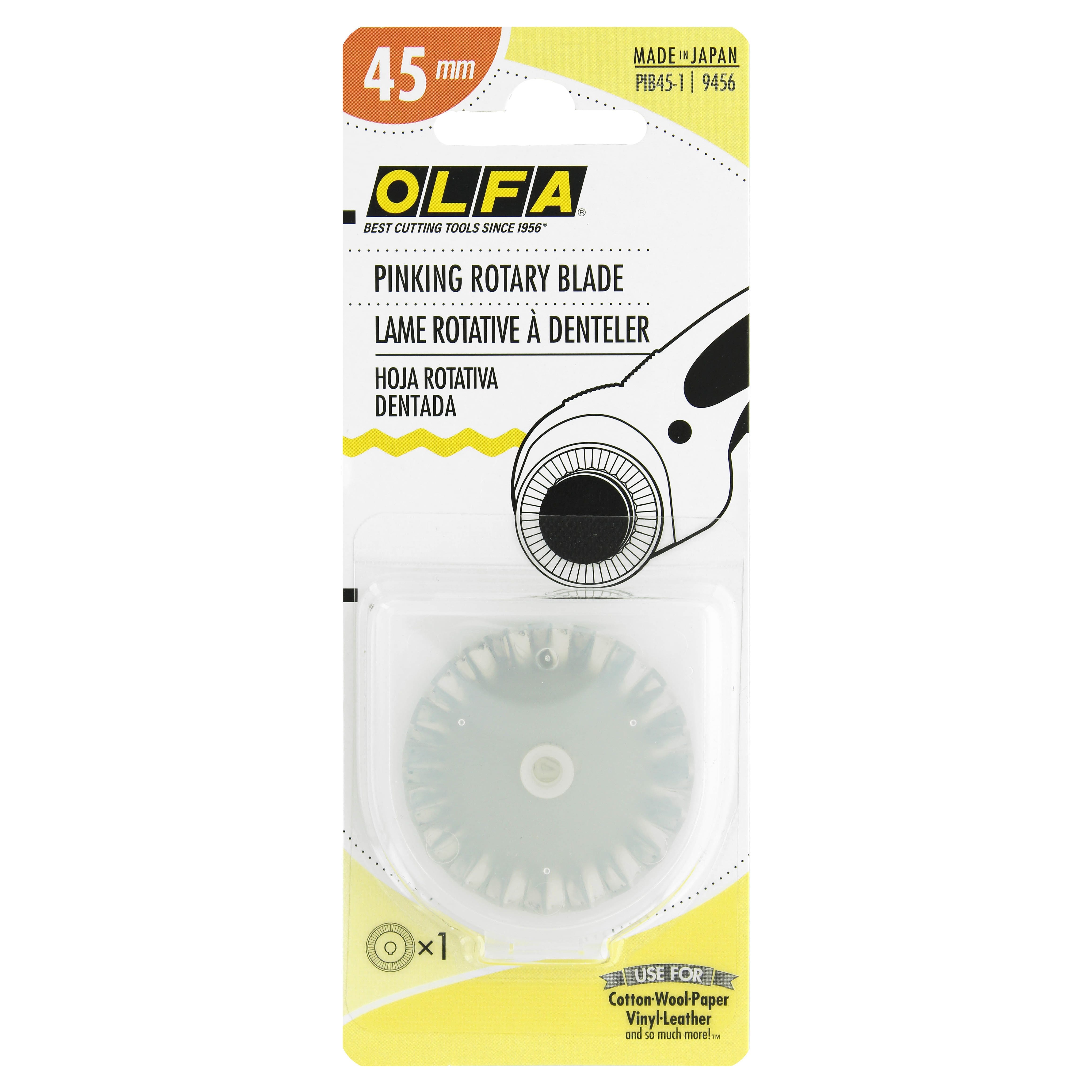 Olfa 45mm Stainless Steel Pinking Rotary Blade - D616142S - Arts and Crafts Get theOlfa 45mm Stainless Steel Pinking Rotary Bl sku D616142S