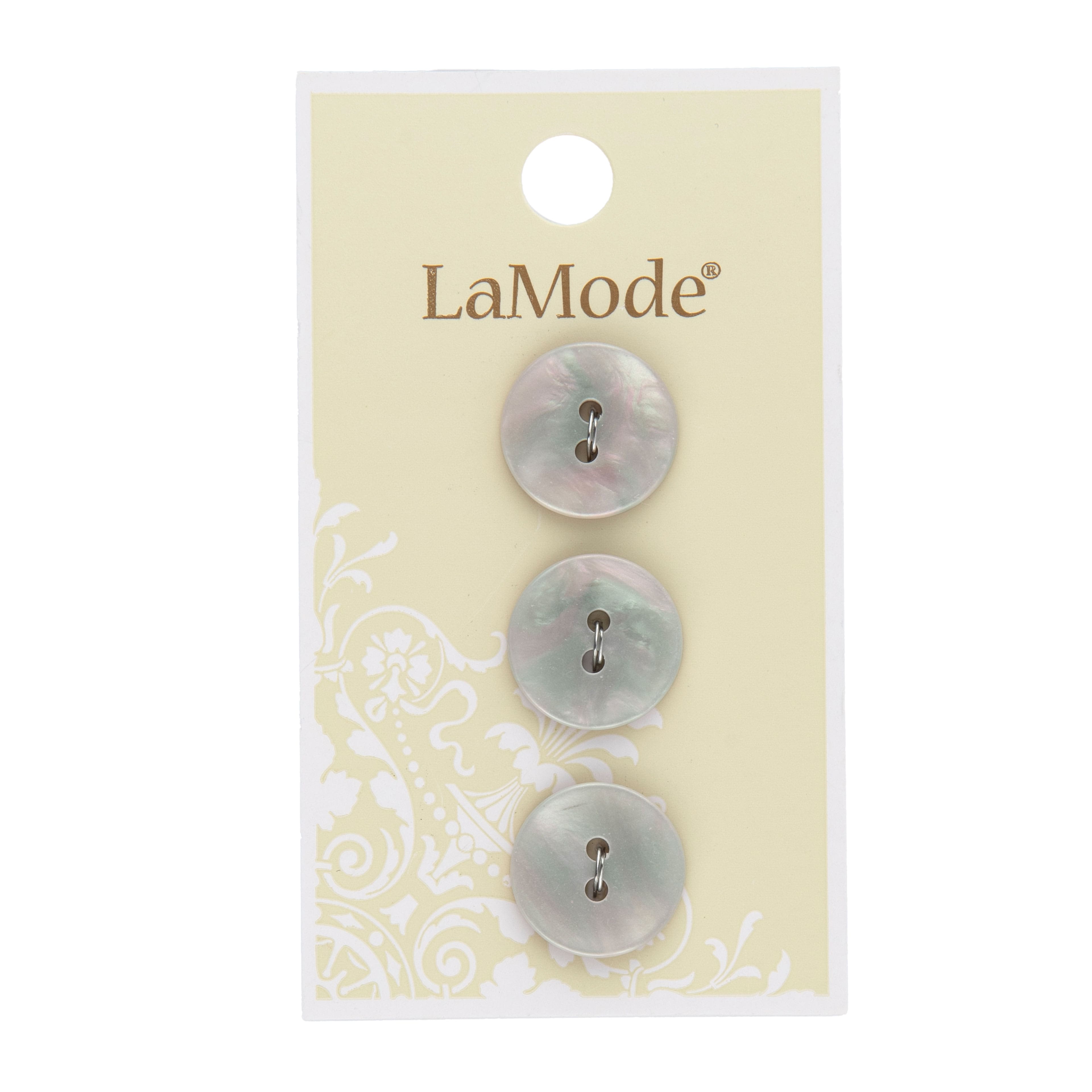 LaMode&#xAE; 5/8&#x22; White Iridescent Faux Shell 2-Hole Buttons, 3ct.