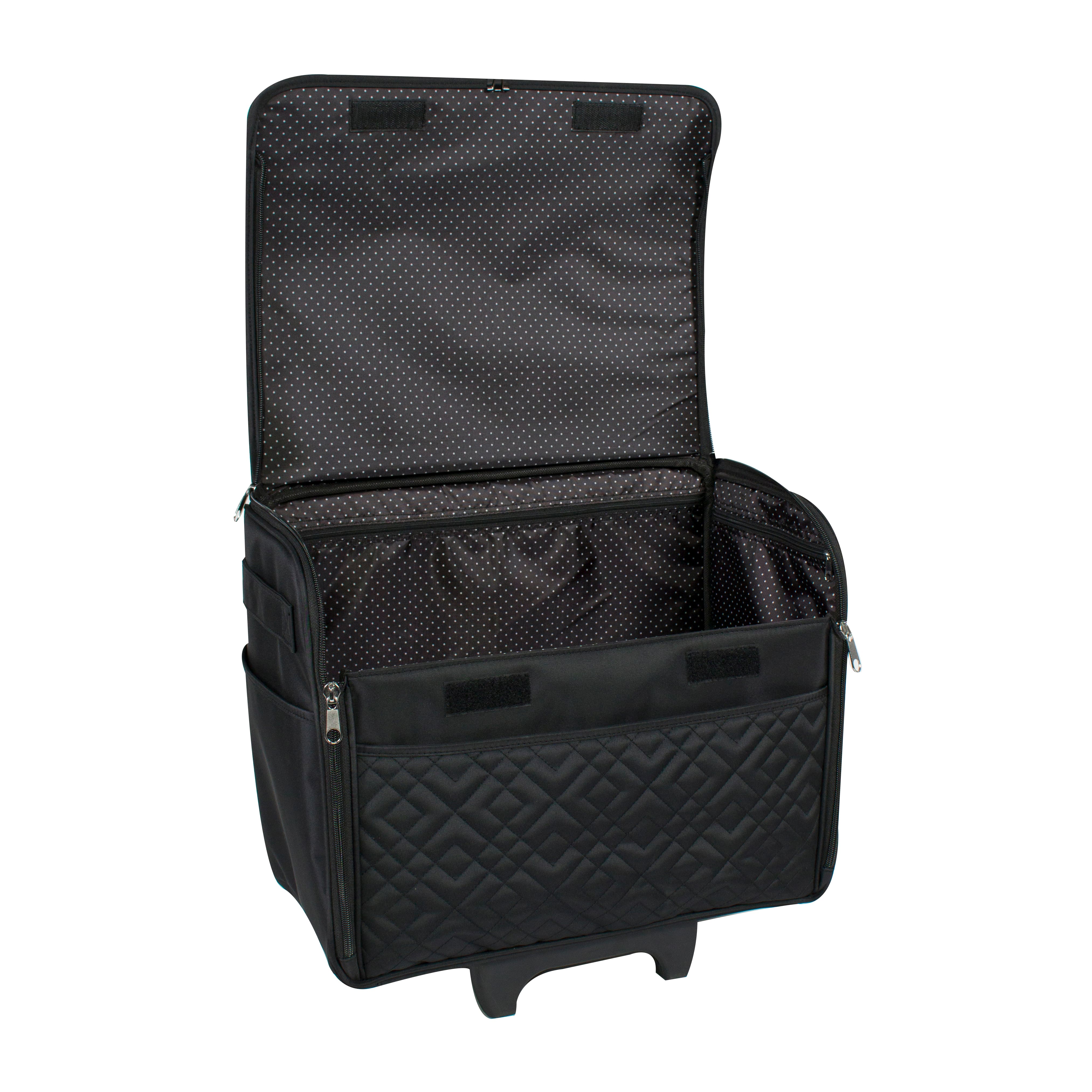 Everything Mary Black Rolling Sewing Machine Tote