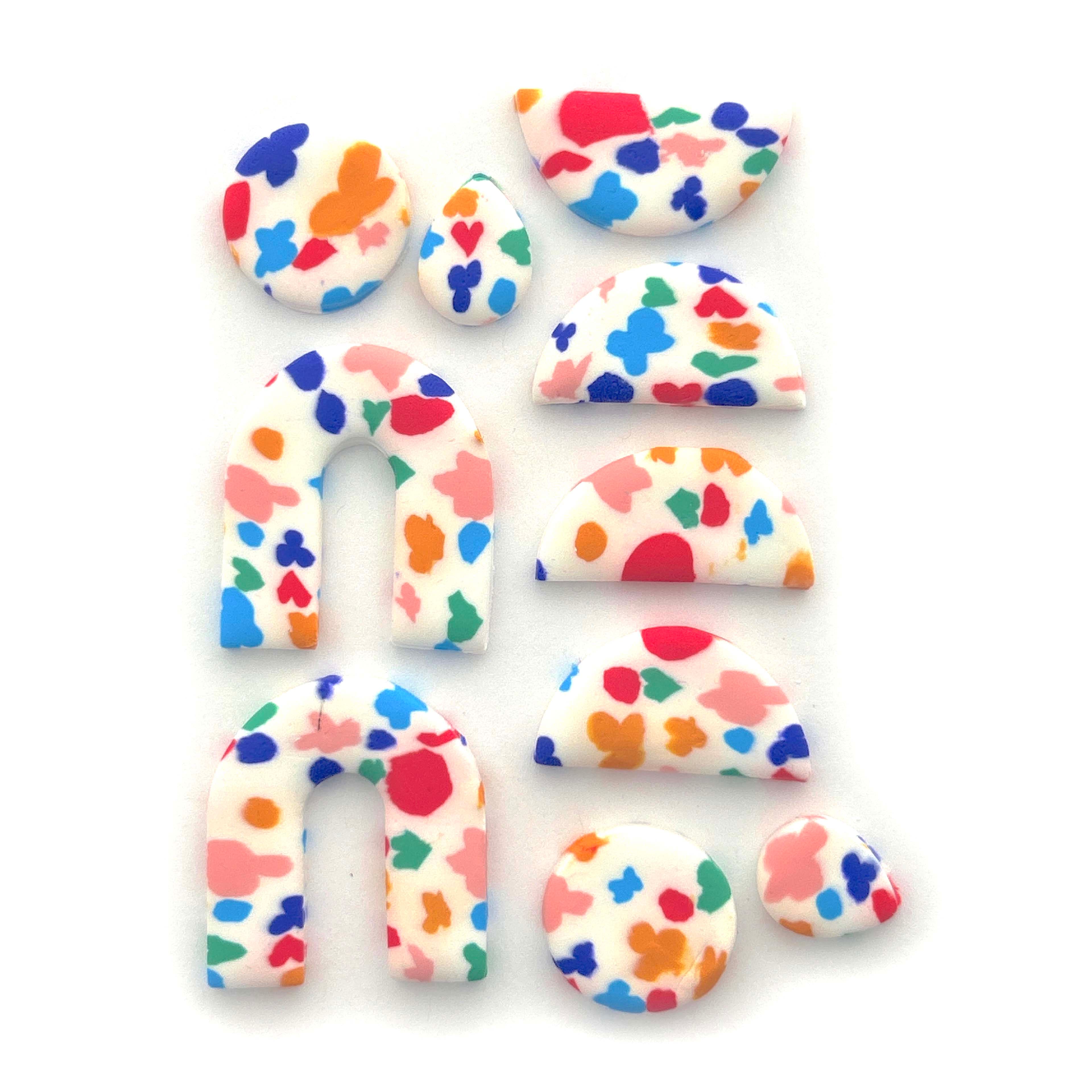 12 Pack: Abstract Floral Oven Bake Polymer Clay by Bead Landing™