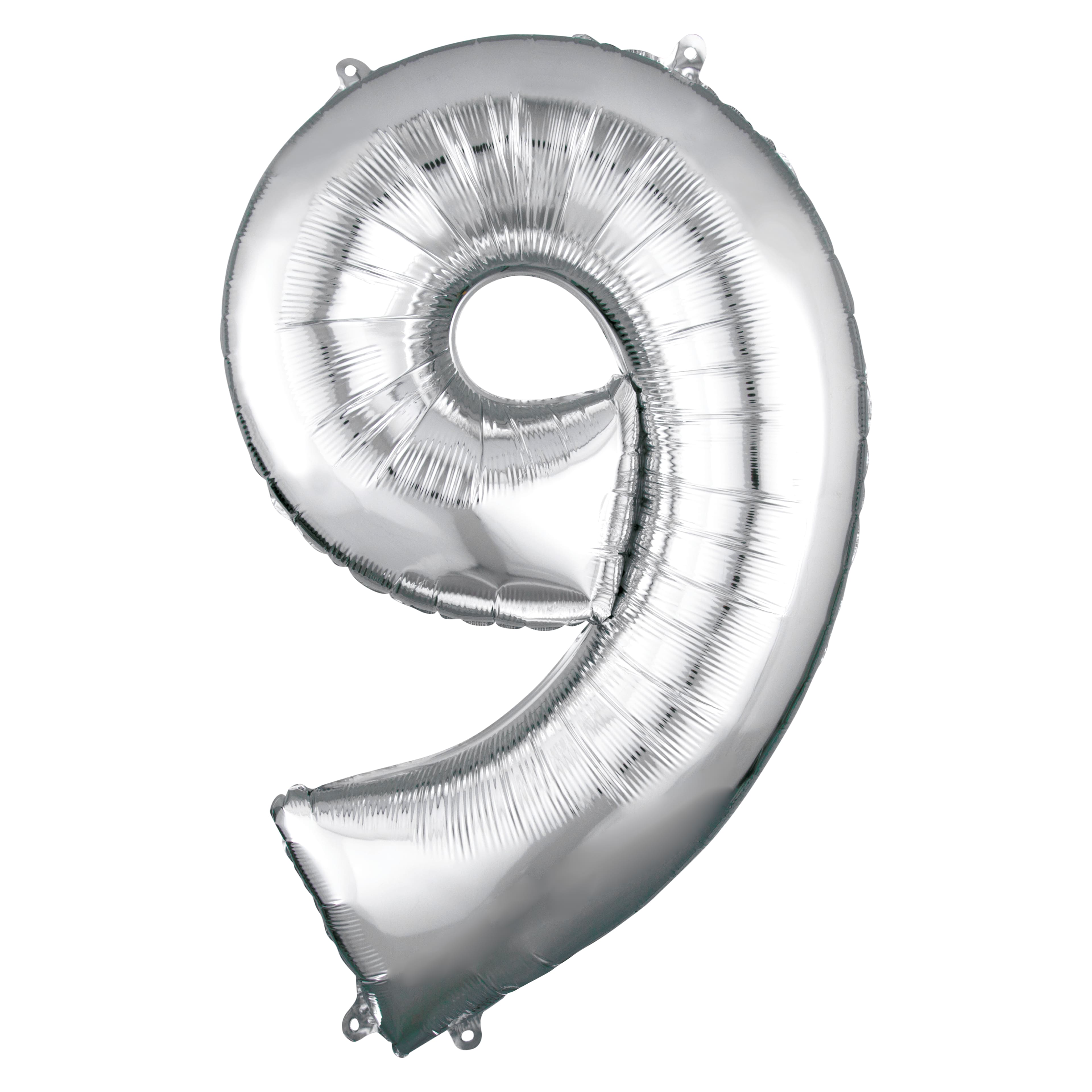 34&#x22; Silver Number Mylar Balloon