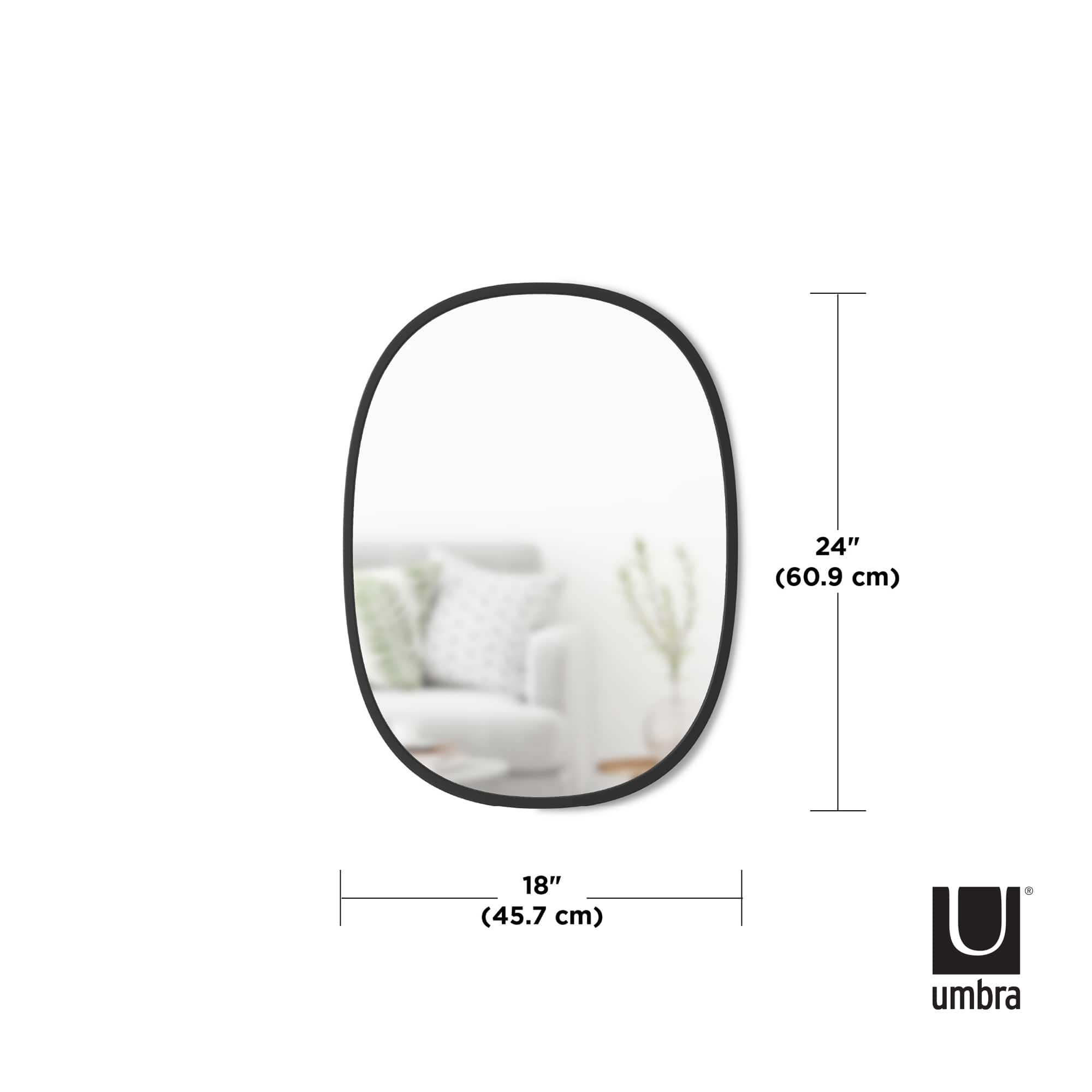 Umbra 24&#x22; Black Hub Oval Wall Mirror