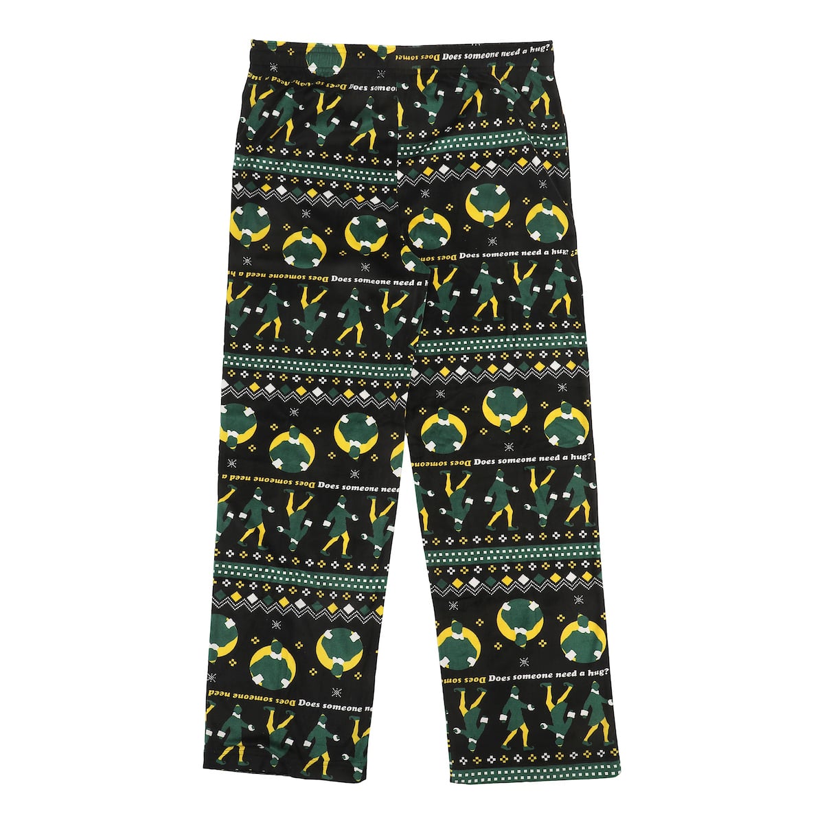 Elf™ Buddy Silhouette Black Adult Fleece Pajama Sleep Pants