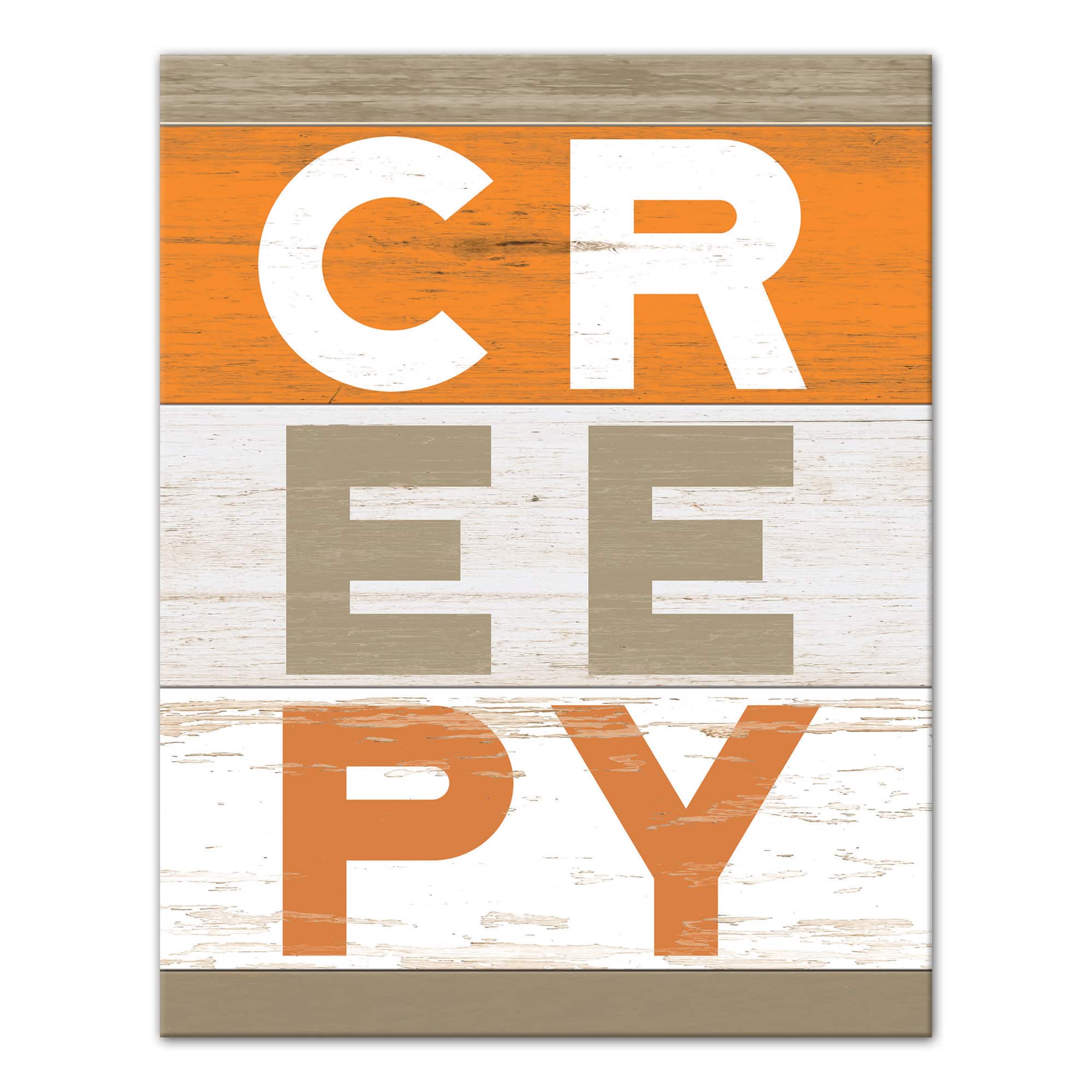 Creepy Wood Slats Canvas Wall Art