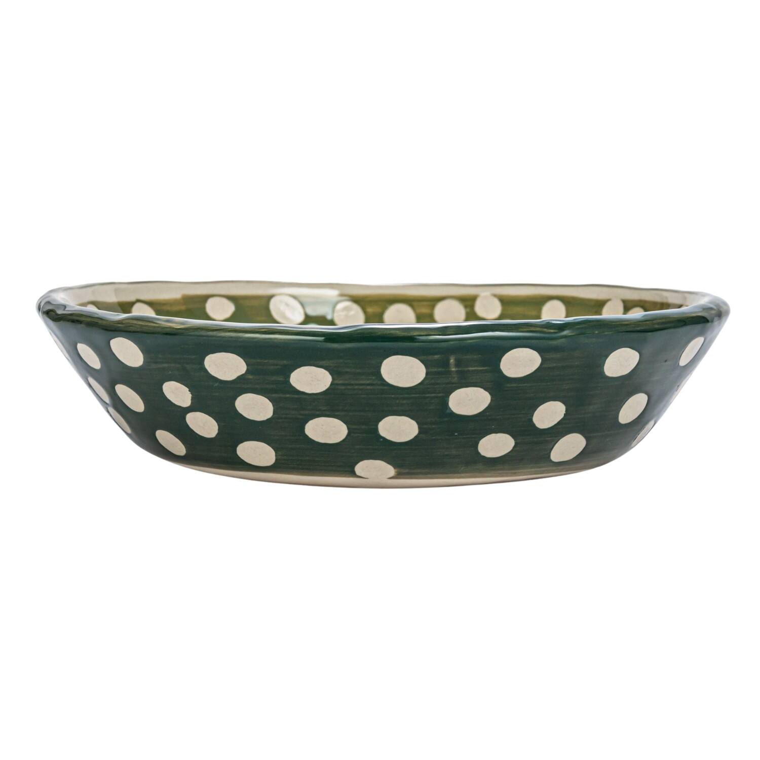 Hello Honey® 7" Polka Dot & Swirl Stoneware Bowl, 12ct.
