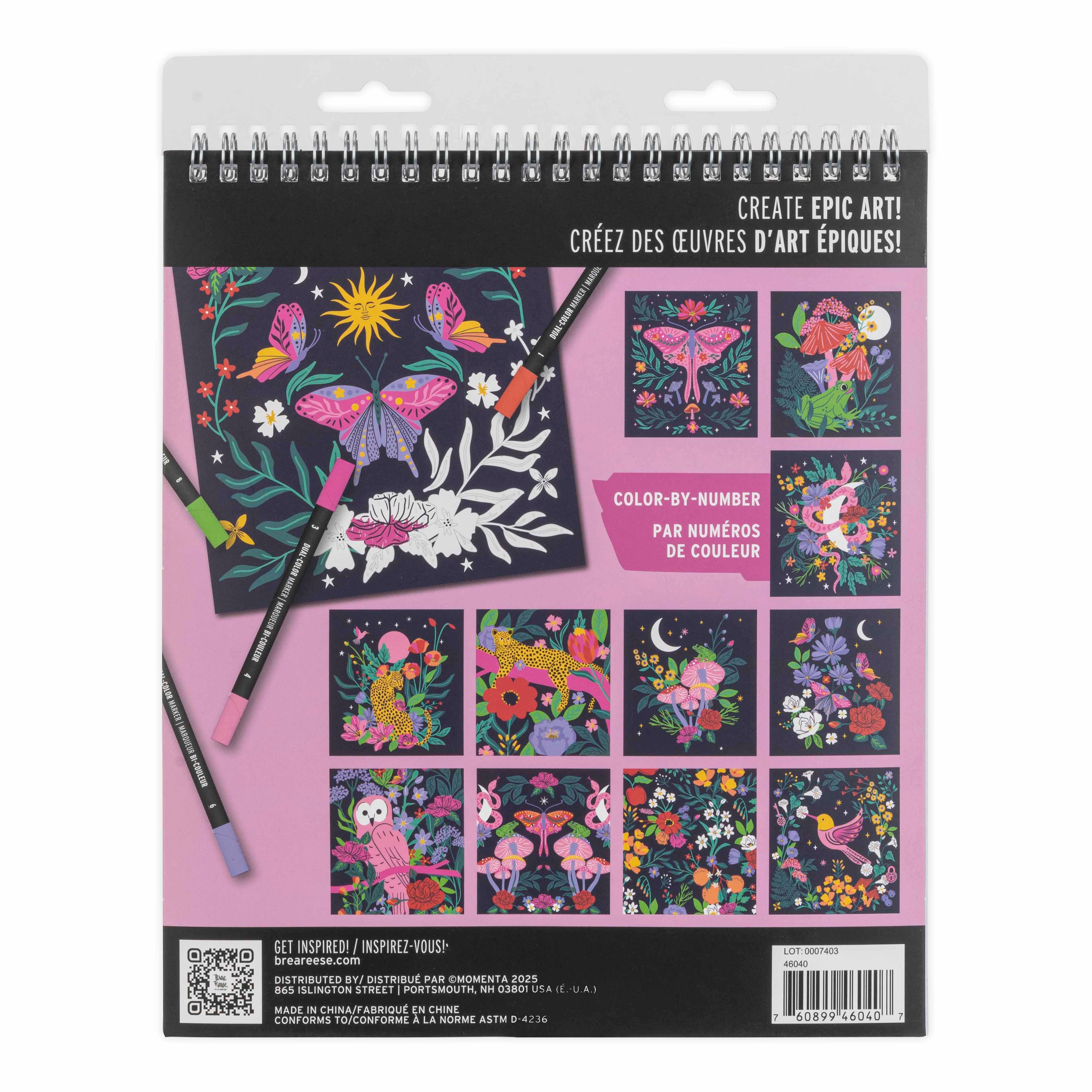 VIVID by Brea Reese® Botanical Marker Color-by-Number Kit