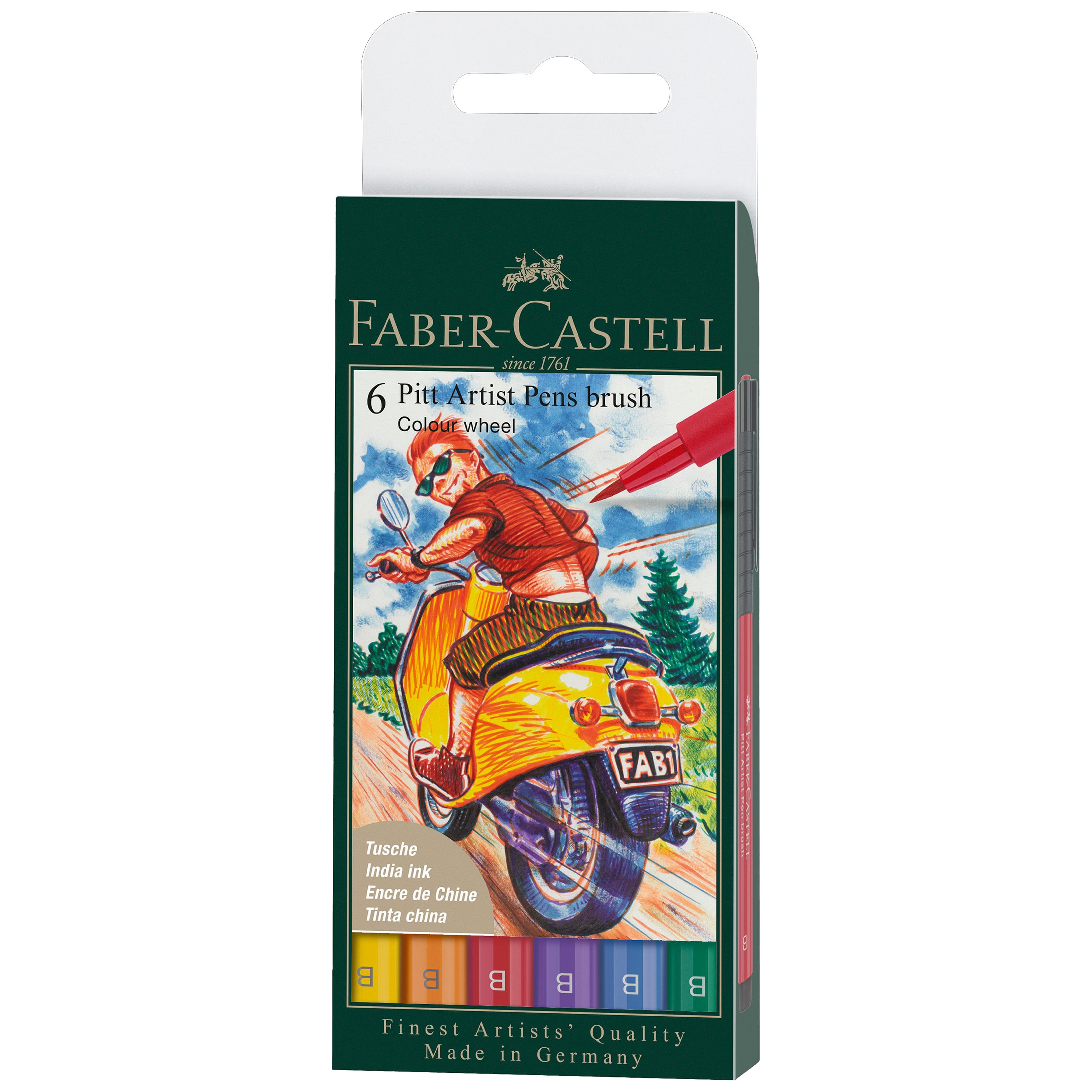 Faber-Castell&#xAE; PITT&#xAE; 6 Color Artist Brush Pen Set