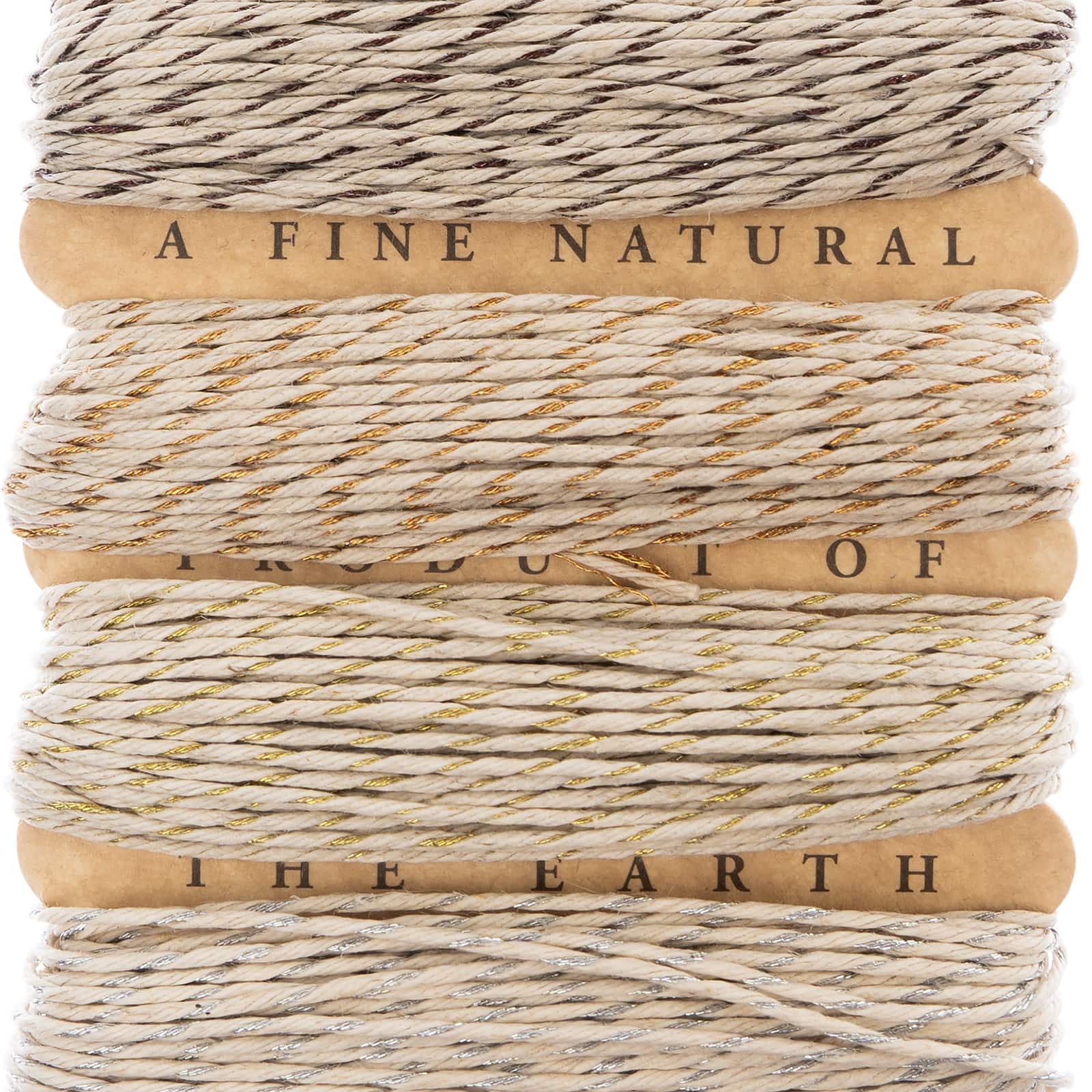 Hemptique® Crafter's Favorite 20lb. Metallic Twist Natural Hemp Cord Mix