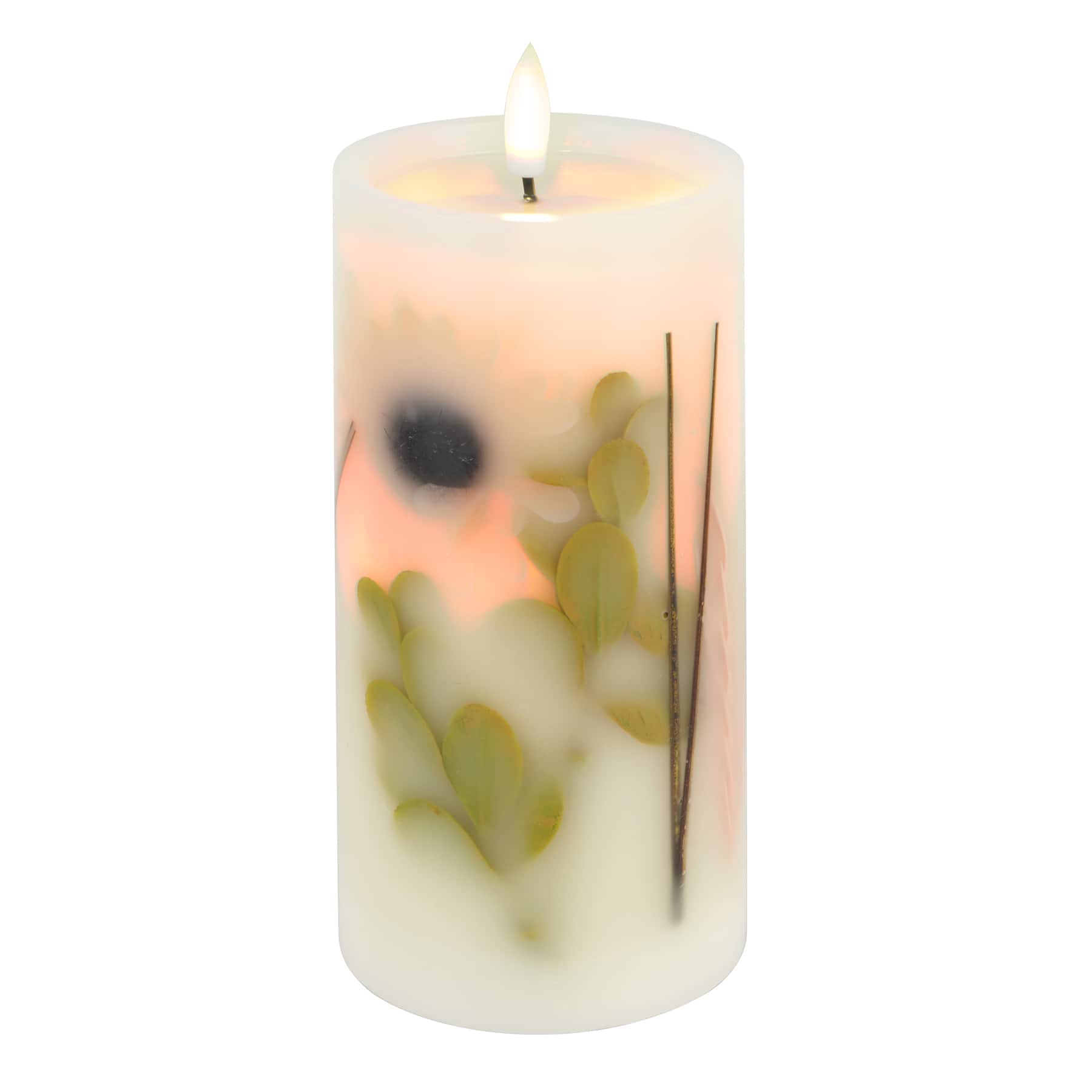 3&#x22; x 6&#x22; Sunflower LED Pillar Candle by Ashland&#xAE;