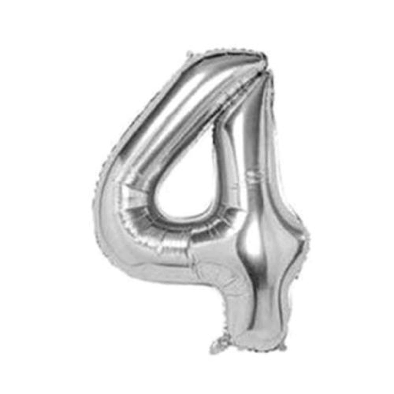 Wizardi 32" Silver Number Foil Balloon