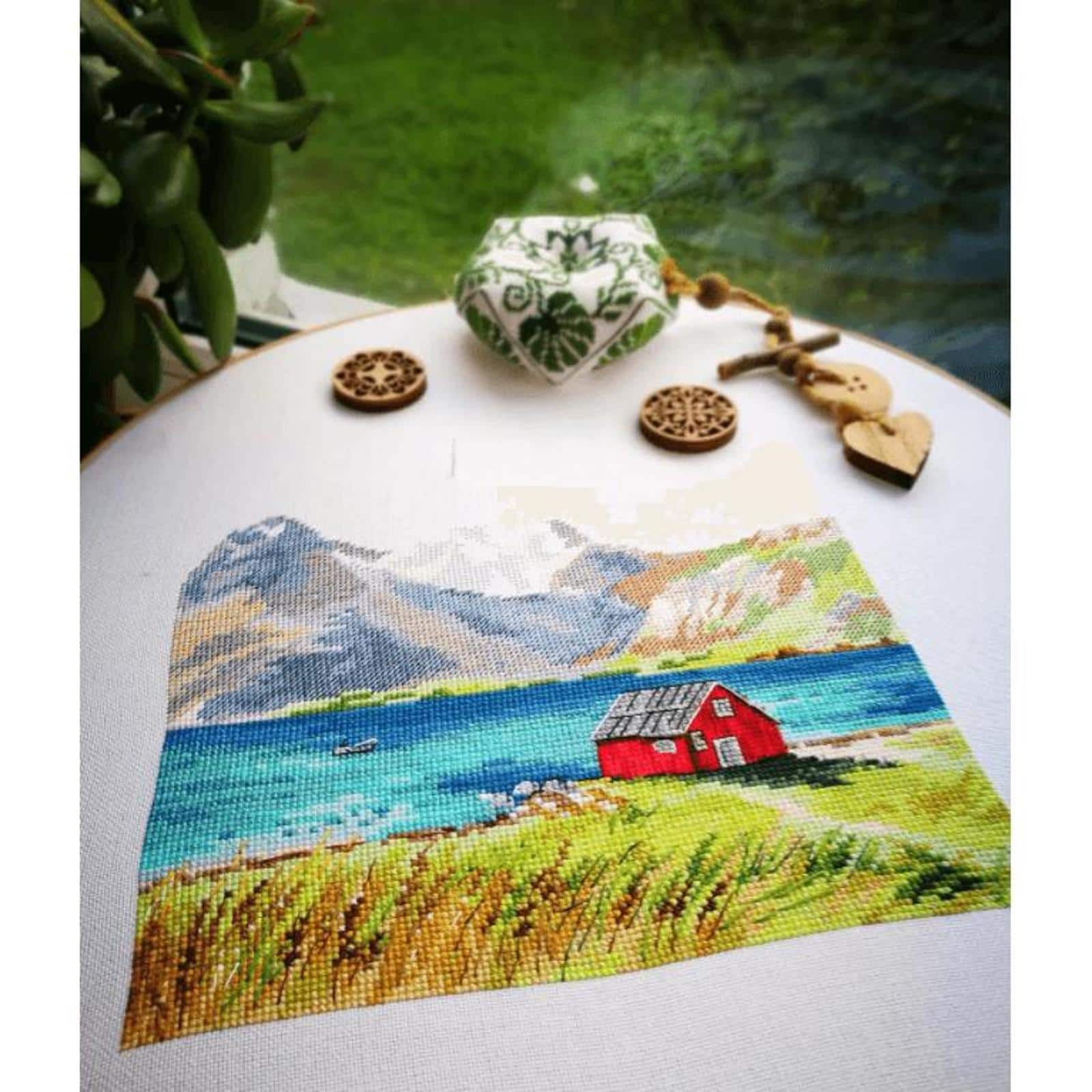 Oven Lofoten Islands Cross Stitch Kit