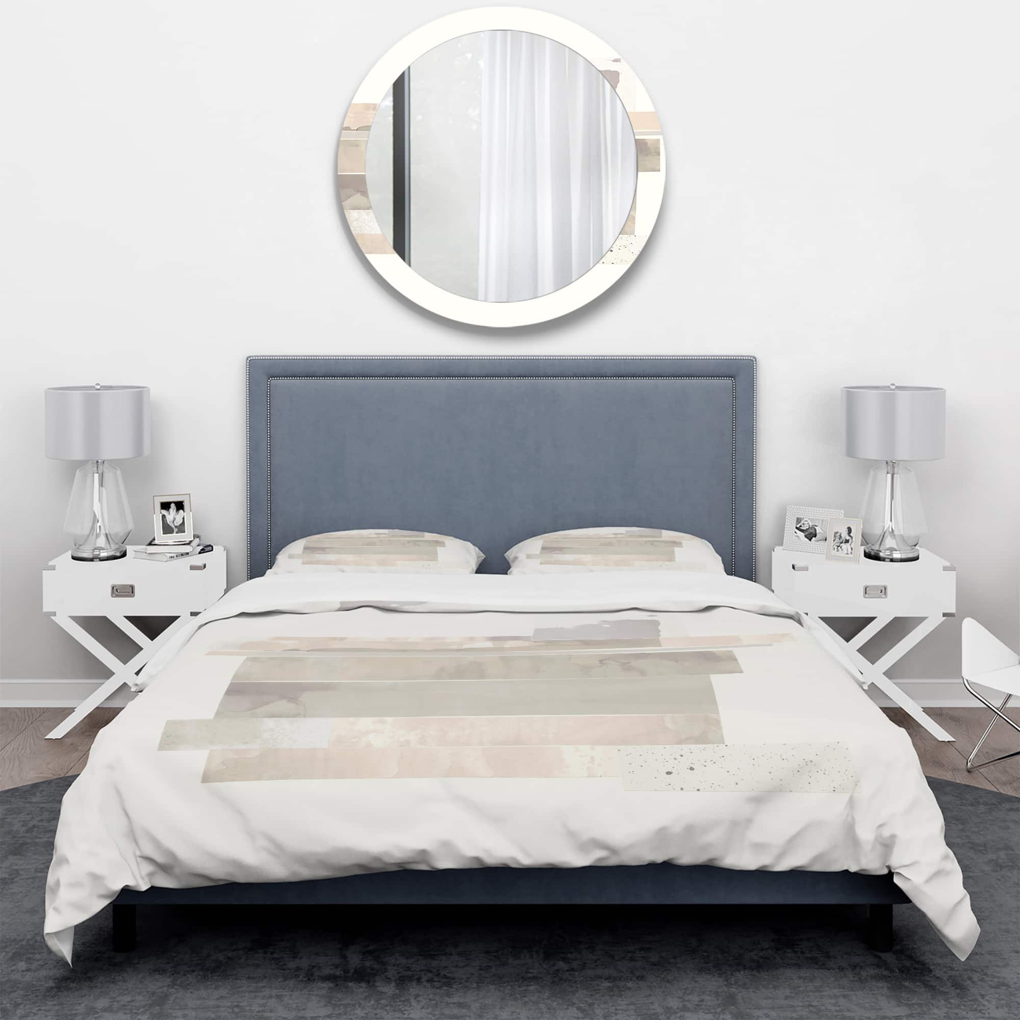 Designart &#x27;Geometric Neutral Form II&#x27; Geometric Bedding Set - Duvet Cover &#x26; Shams