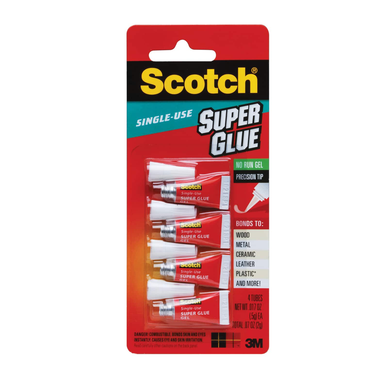 3M&#x2122; Scotch&#xAE; 4ct. Single Use Super Glue Gel