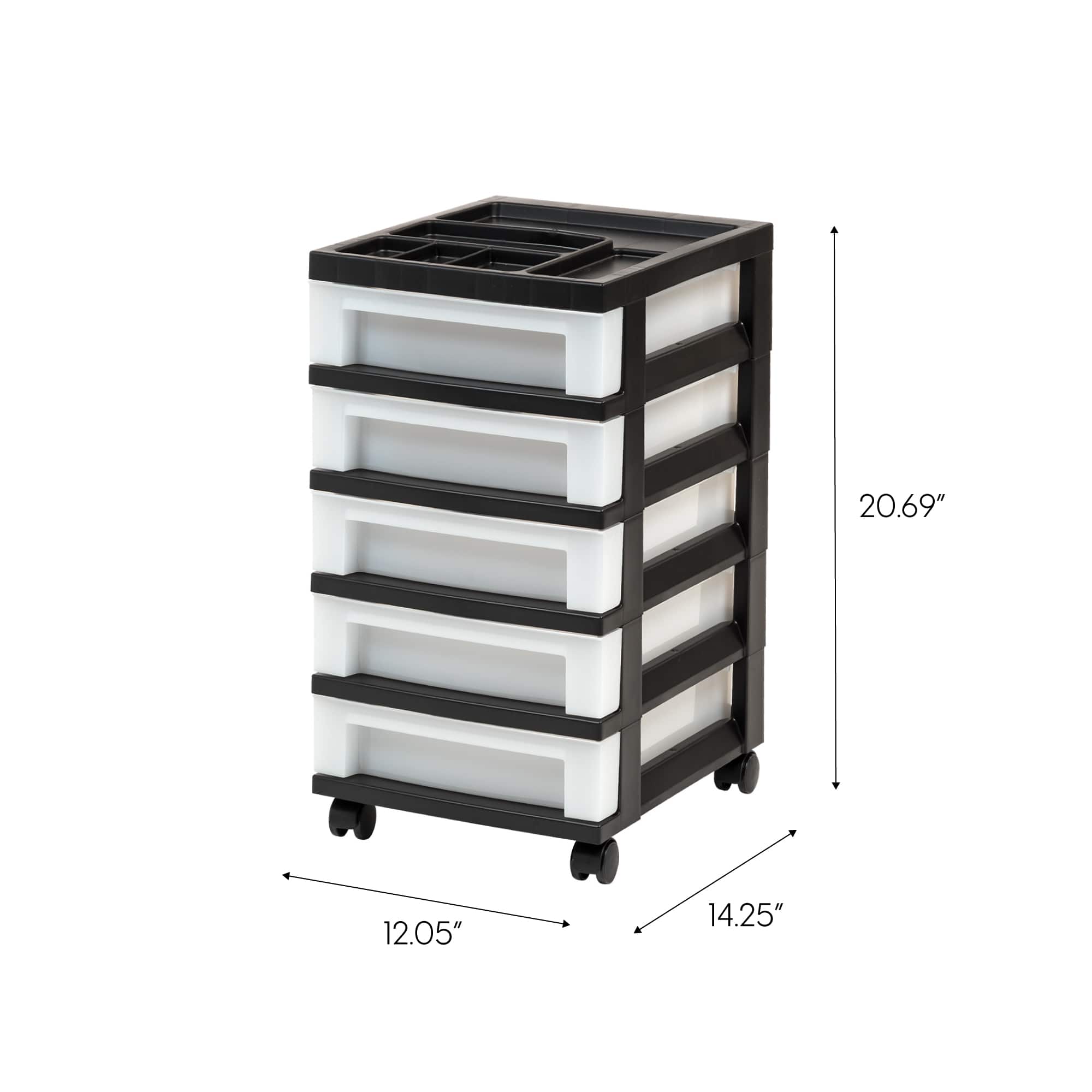 IRIS -Drawer Storage Cart With Organizer Top