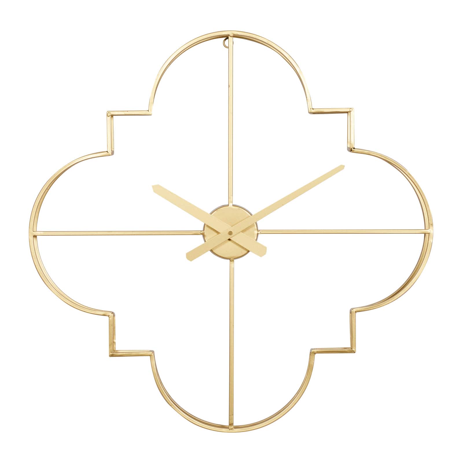 CosmoLiving by Cosmopolitan 24&#x22; Gold Metal Glam Wall Clock