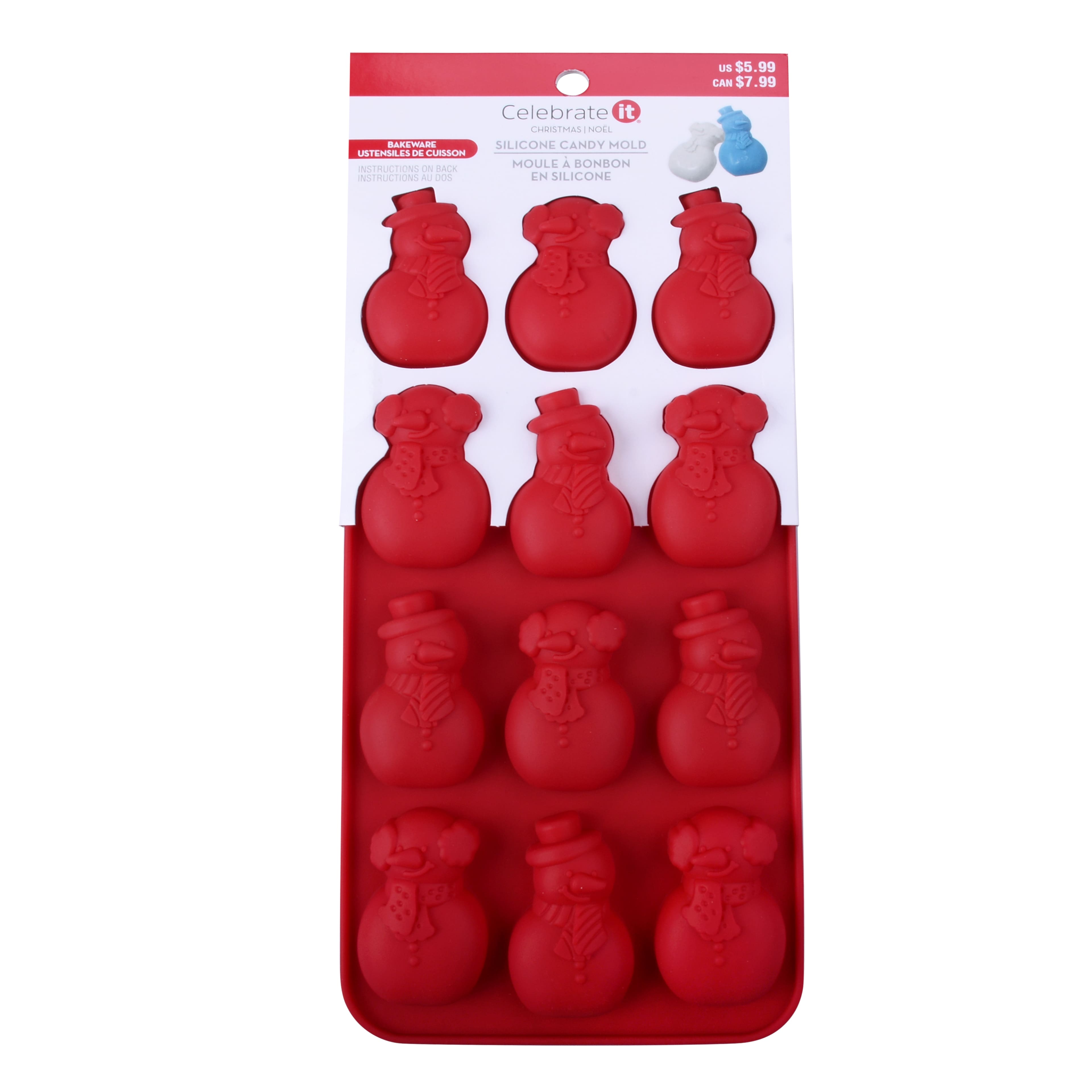 Christmas Snowman Silicone Candy Mold by Celebrate It&#xAE;