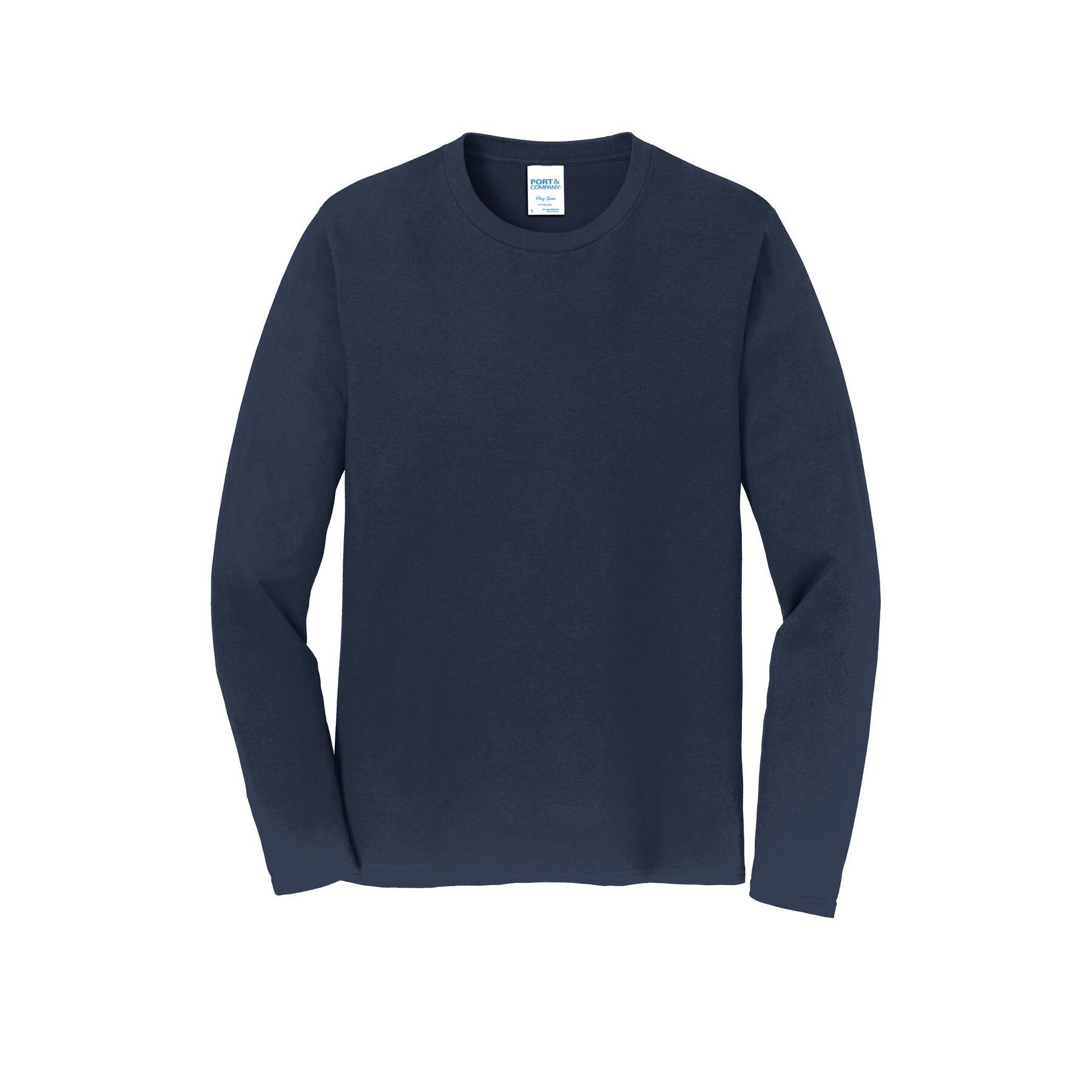 Port & Company® Fan Favorite™ Colors Long Sleeve T-Shirt in Deep Navy Blue | XXXXX-Large | Michaels®