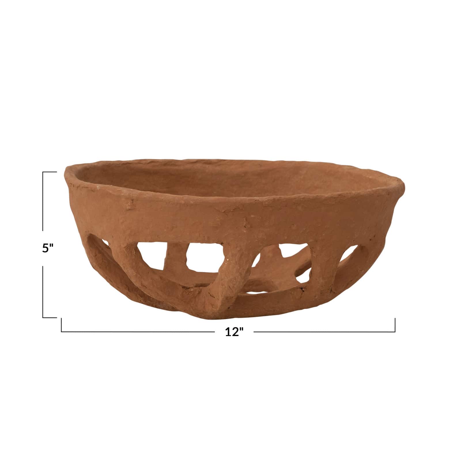 Hello Honey&#xAE; 13&#x22; Rust Handmade Paper Mache Basket