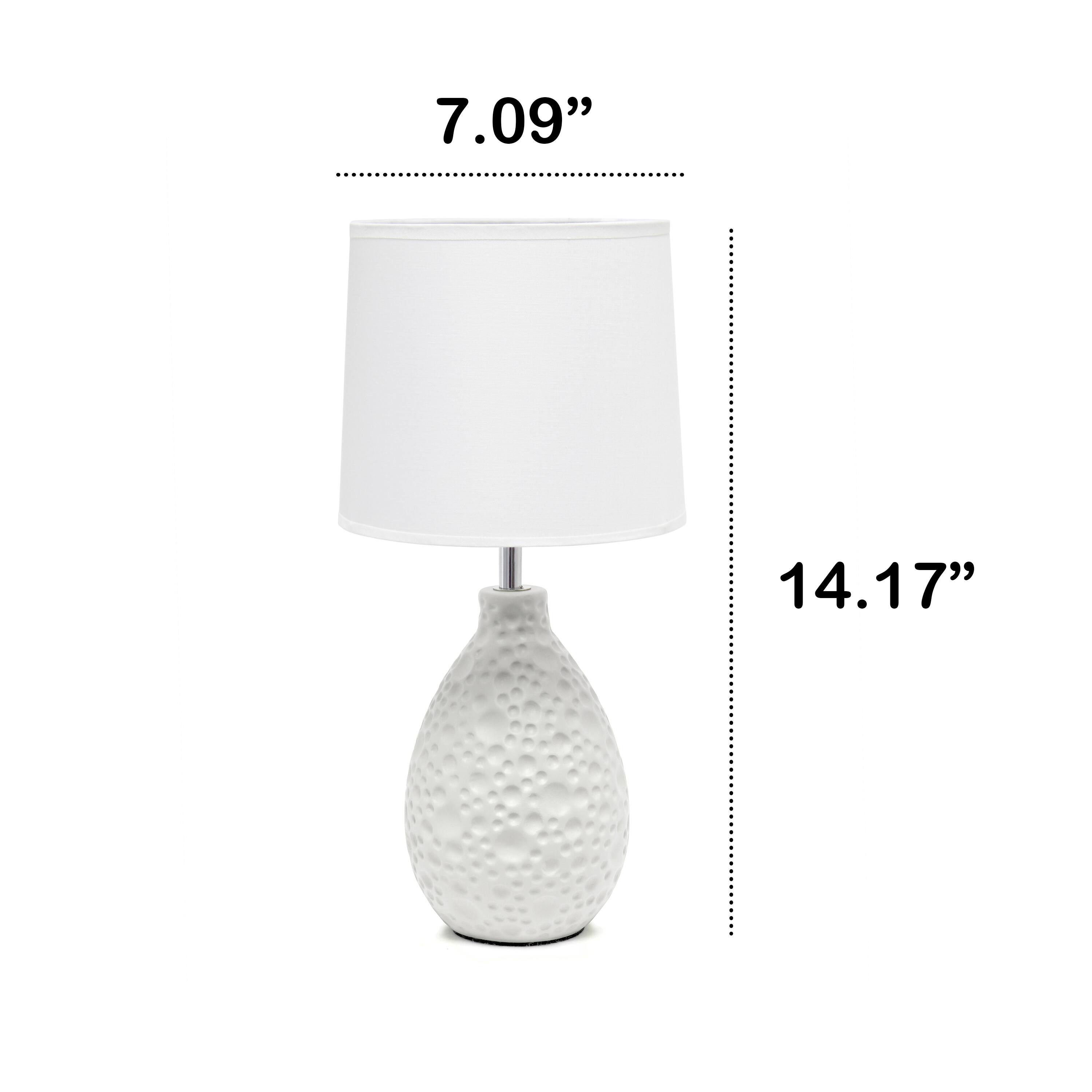 Creekwood Home Essentix 14&#x22; Ceramic Teardrop Table Lamp