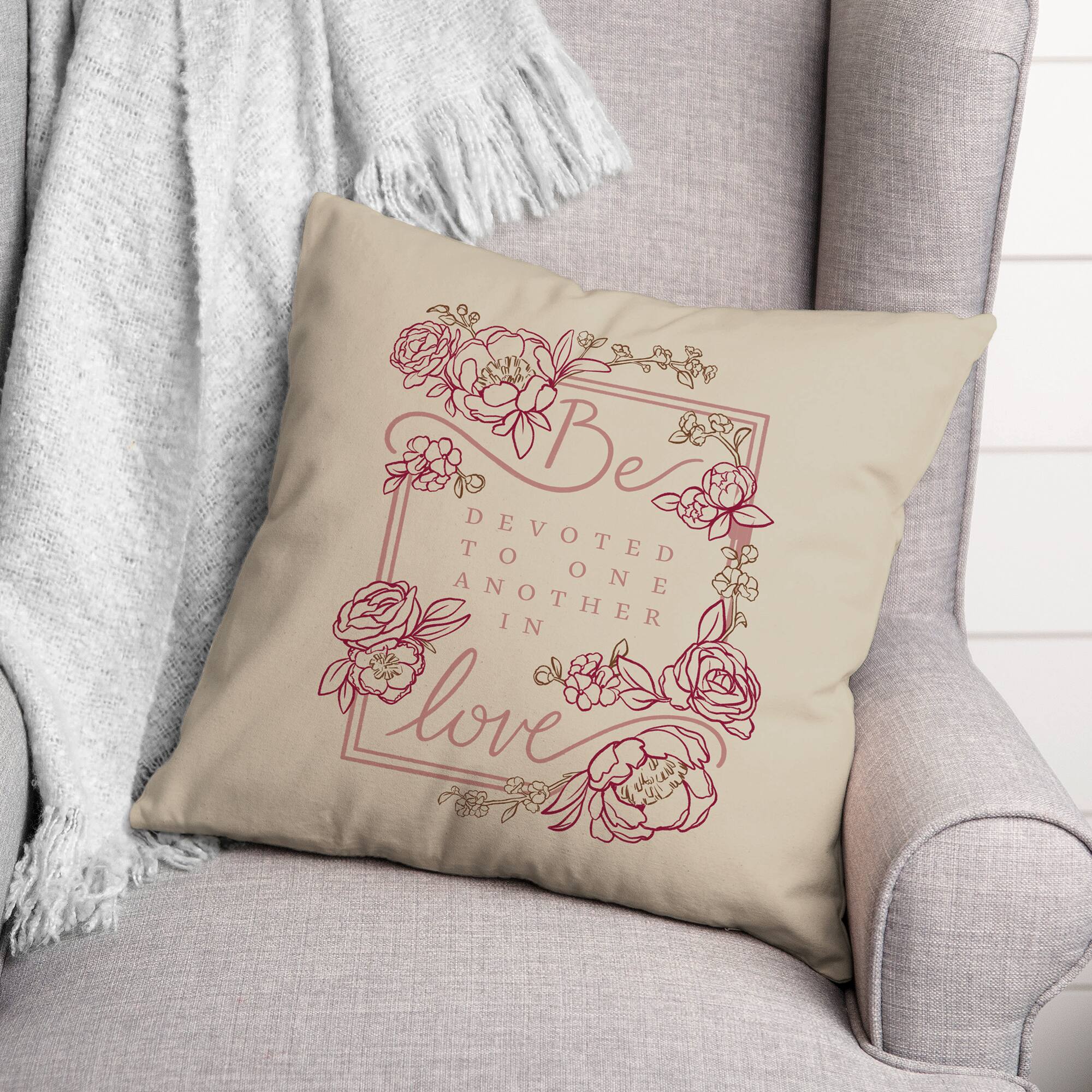 Be Devoted 18" x 18" Throw Pillow