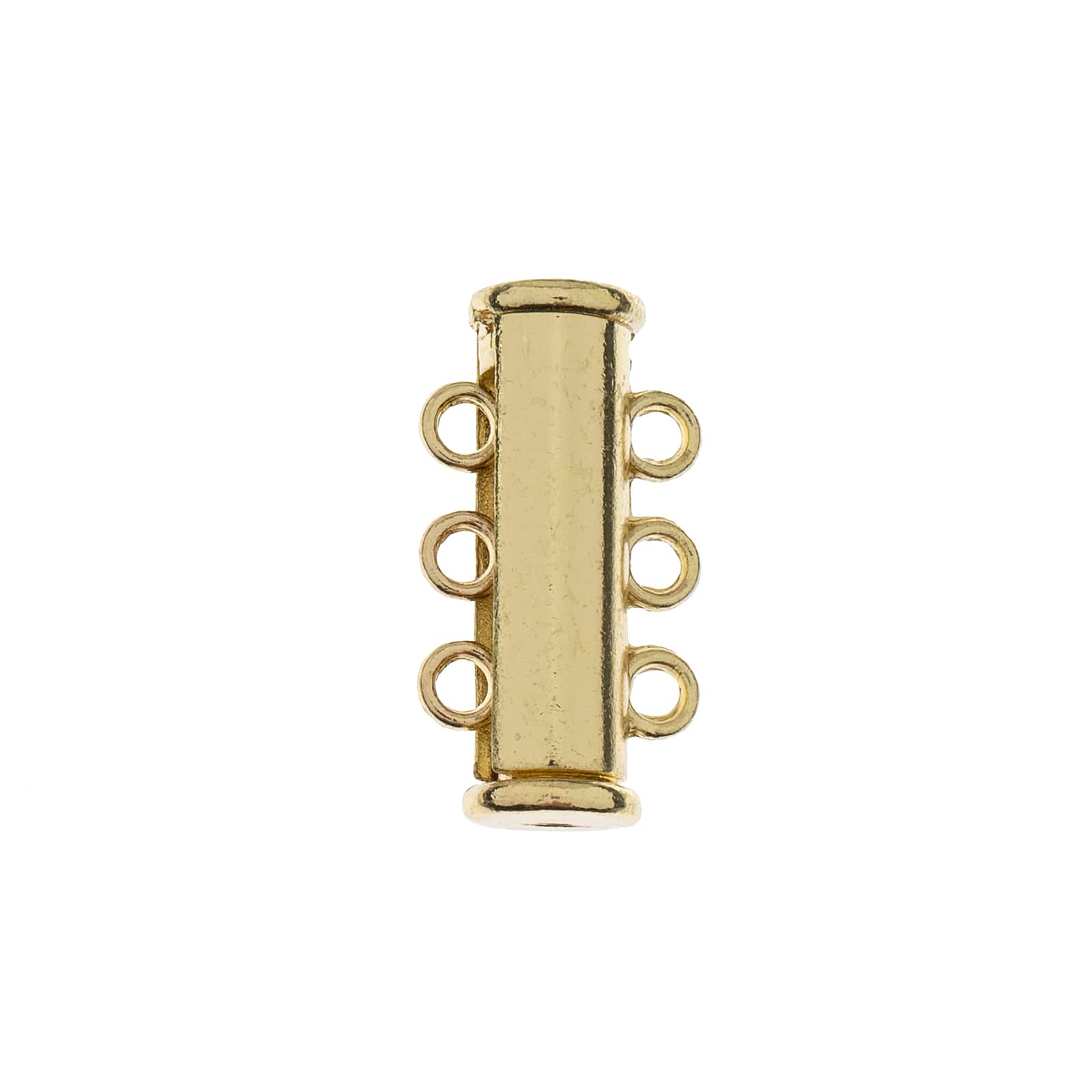 John Bead Beadwork Findings Gold Tube Slide Clasp, 2ct.