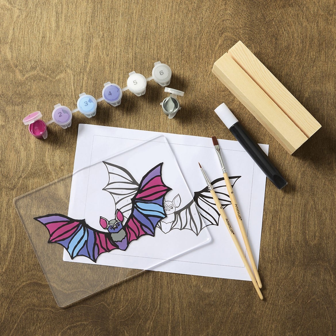 Bat Paint-by-Number Acrylic Surface Kit by Artist's Loft®