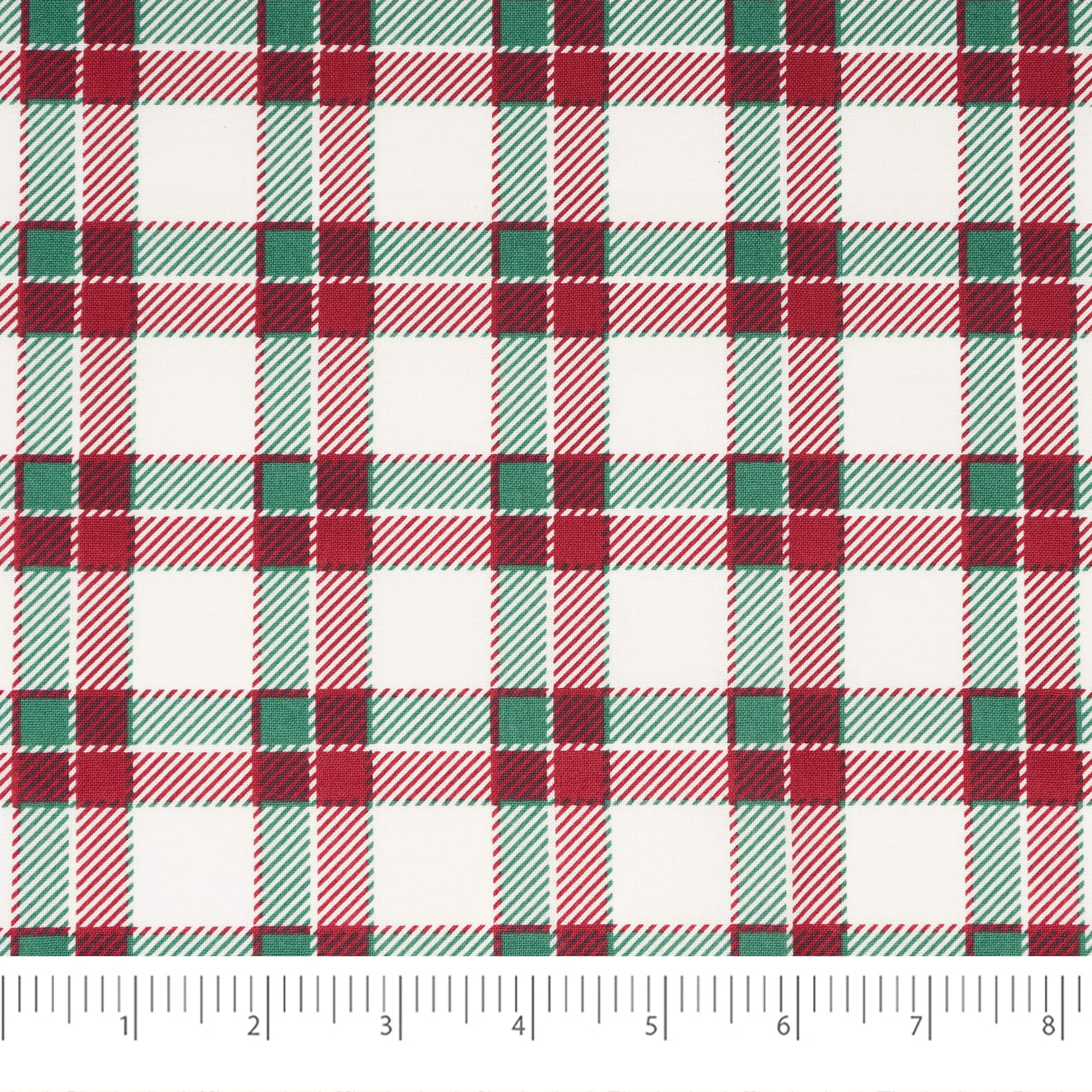 SINGER Christmas Holiday Plaid Cotton Fabric Fat Quarter Bundle