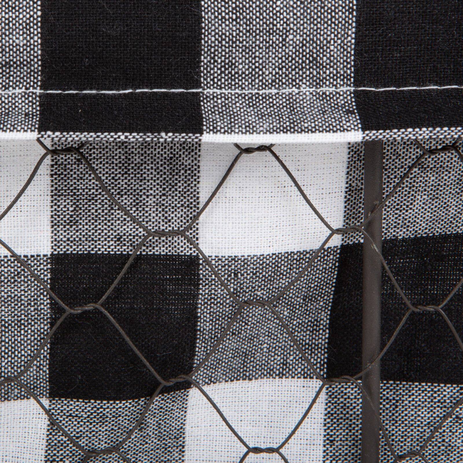 DII&#xAE; Black &#x26; White Checkered Chicken Wire Basket Set