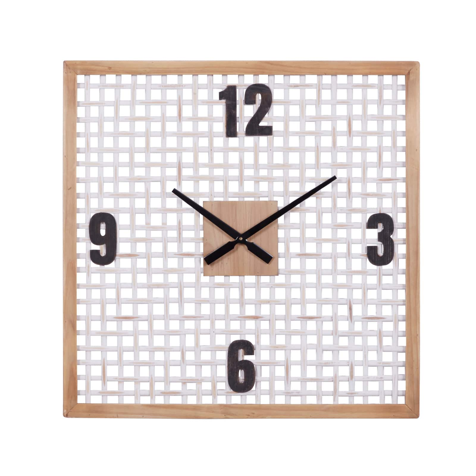 White Farmhouse Wood Wall Clock, 24" x 24"