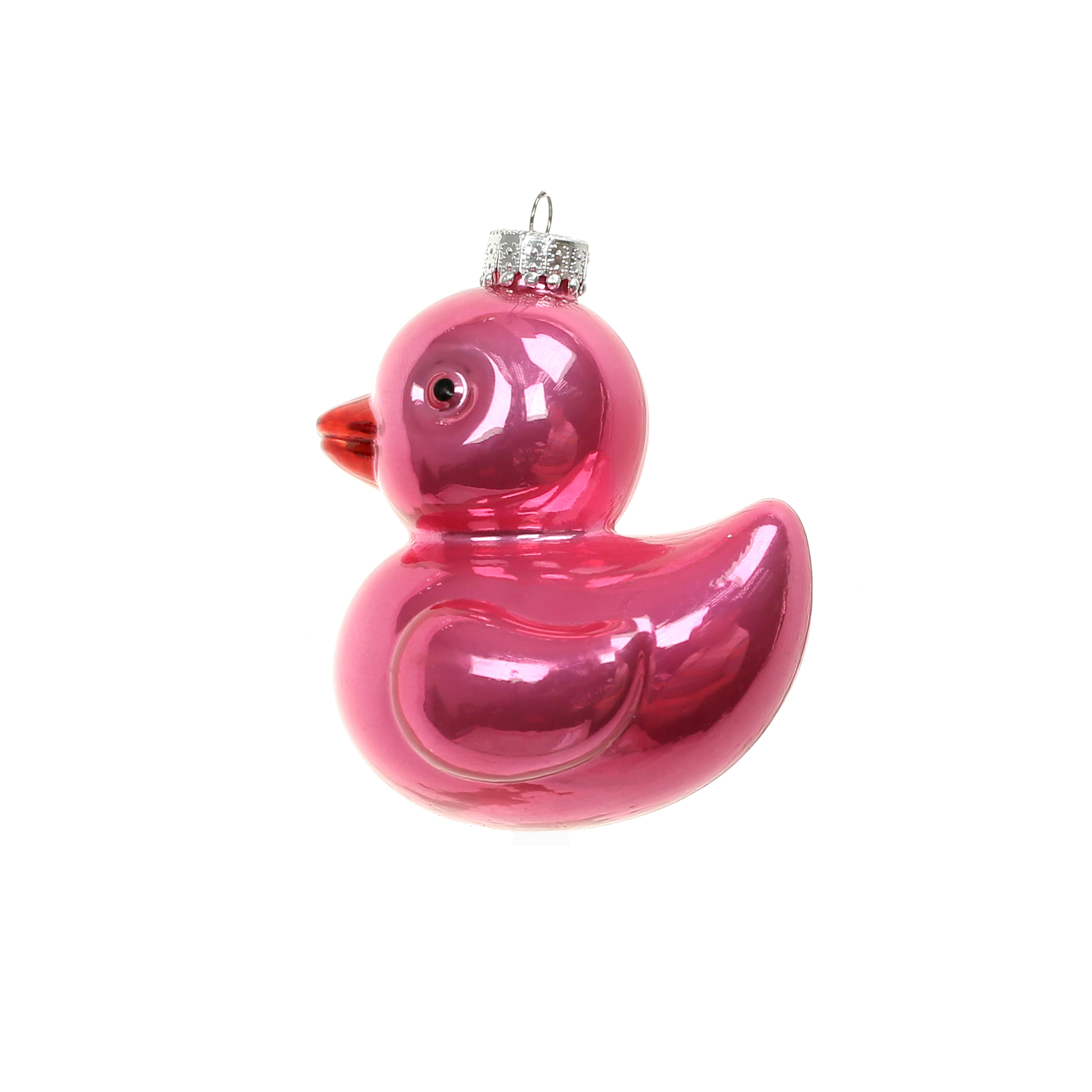 3.25&#x22; Pink Ducky Glass Ornament by Ashland&#xAE;