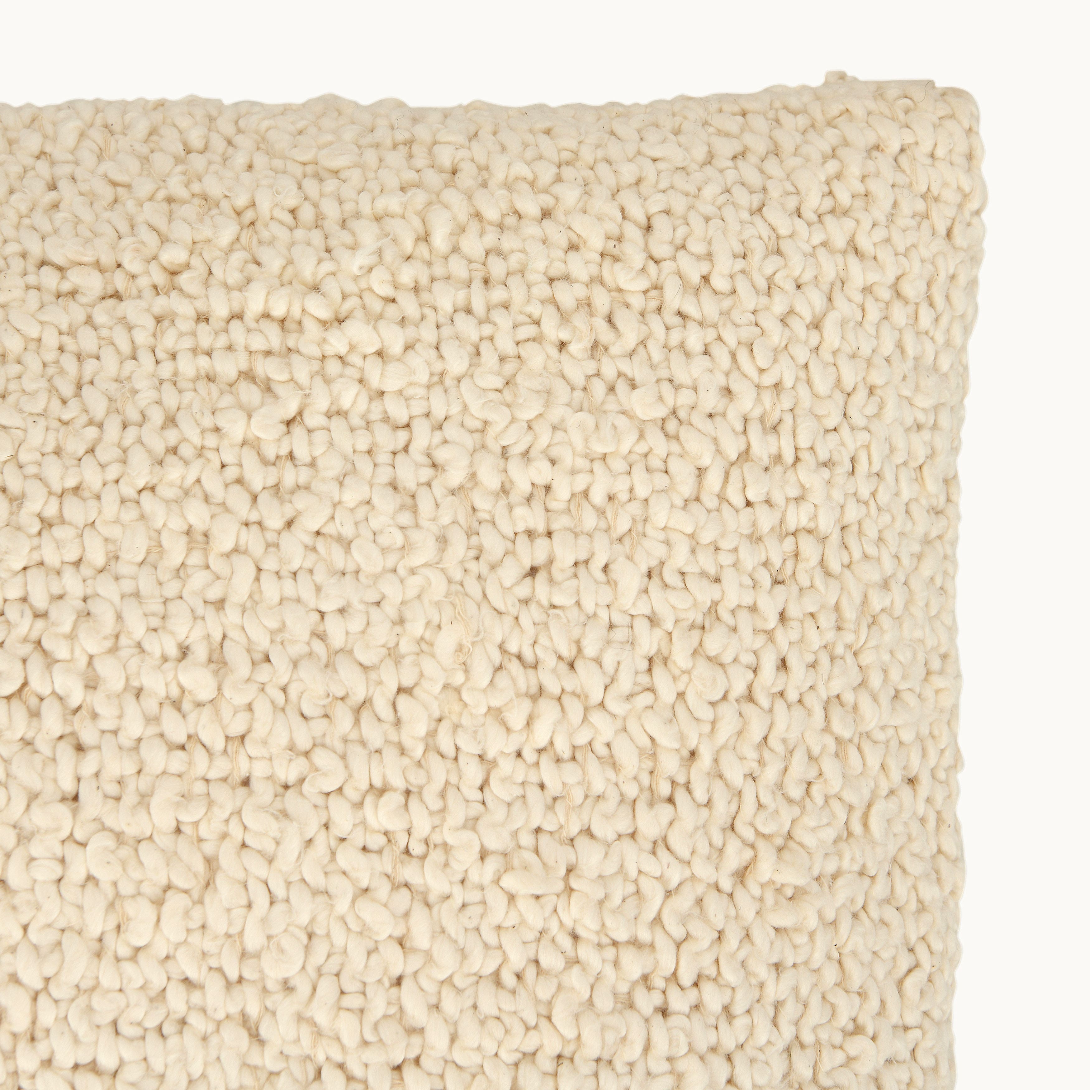 Hello Honey&#xAE; Cream Woven Cotton Boucl&#xE9; Pillow