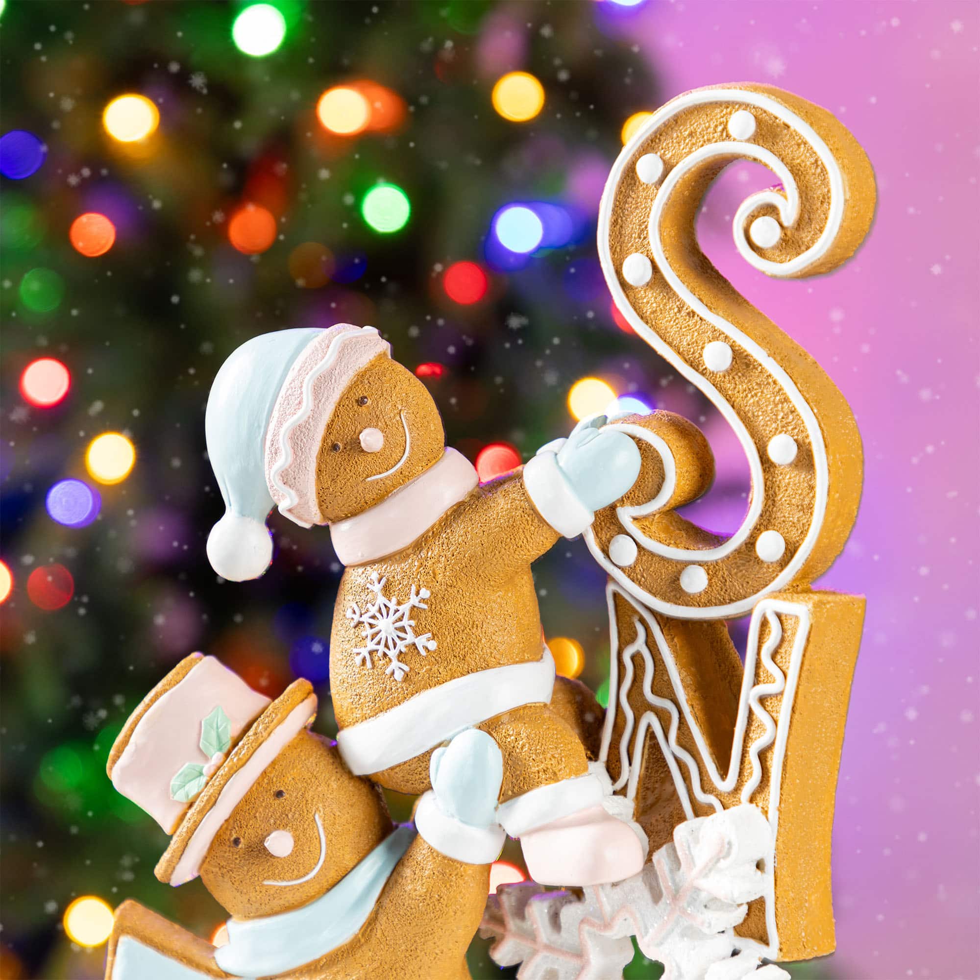 Glitzhome&#xAE; 12.5&#x22; Resin Christmas Gingerbread Table Decor