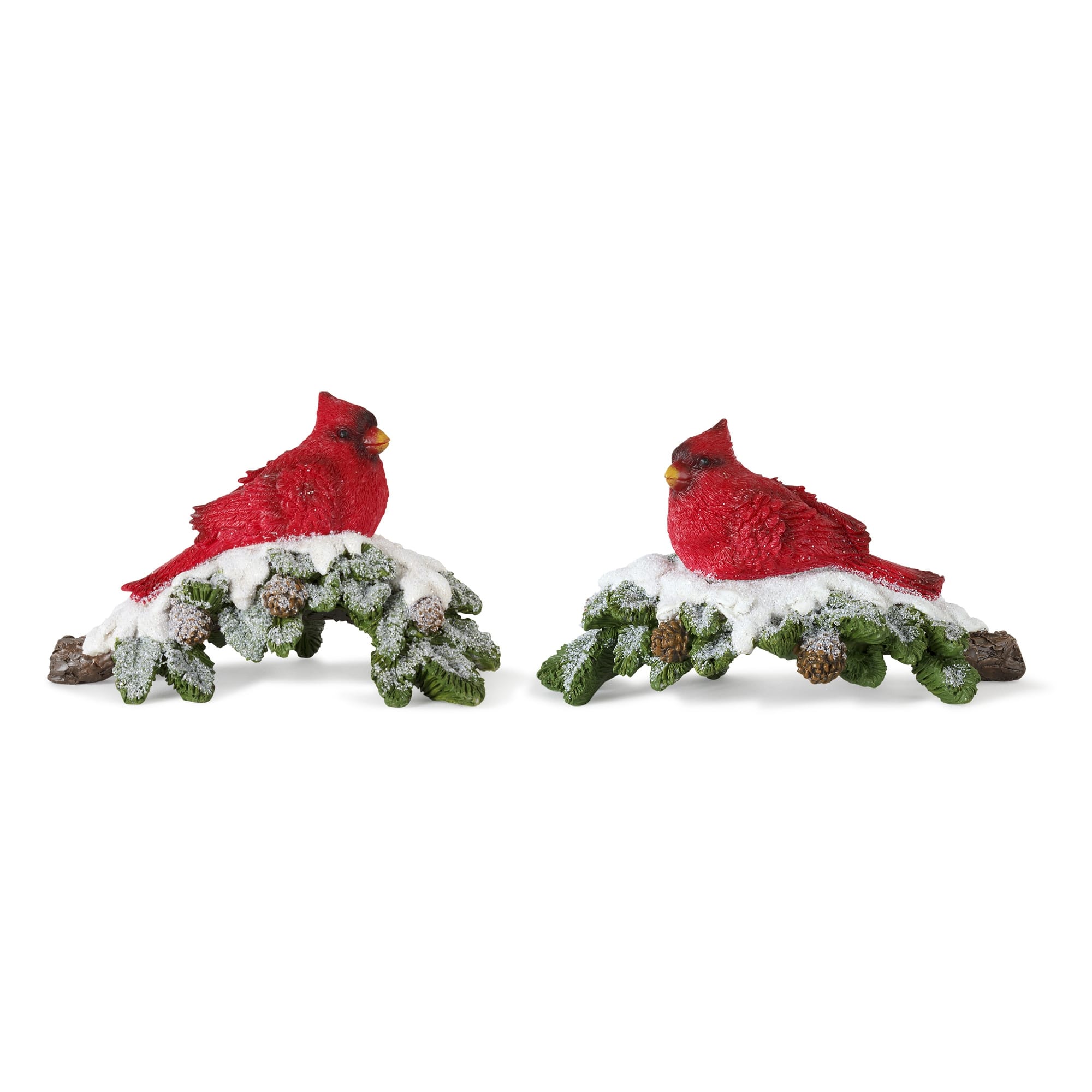 3.75&#x22; Red Cardinal on Branch Figure Set