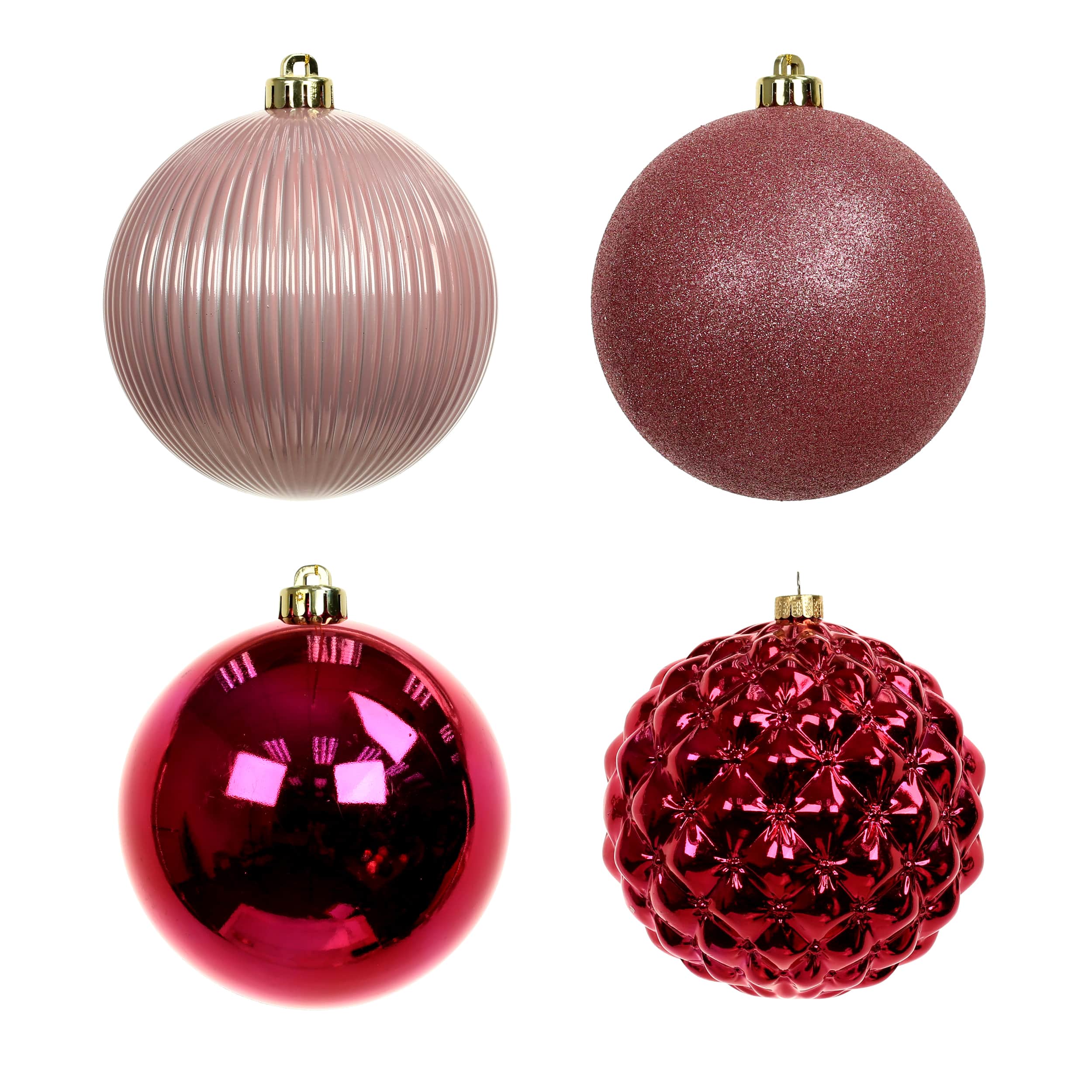 5 Pack 5.9&#x22; Pink Mix Shatterproof Ball Ornaments by Ashland&#xAE;