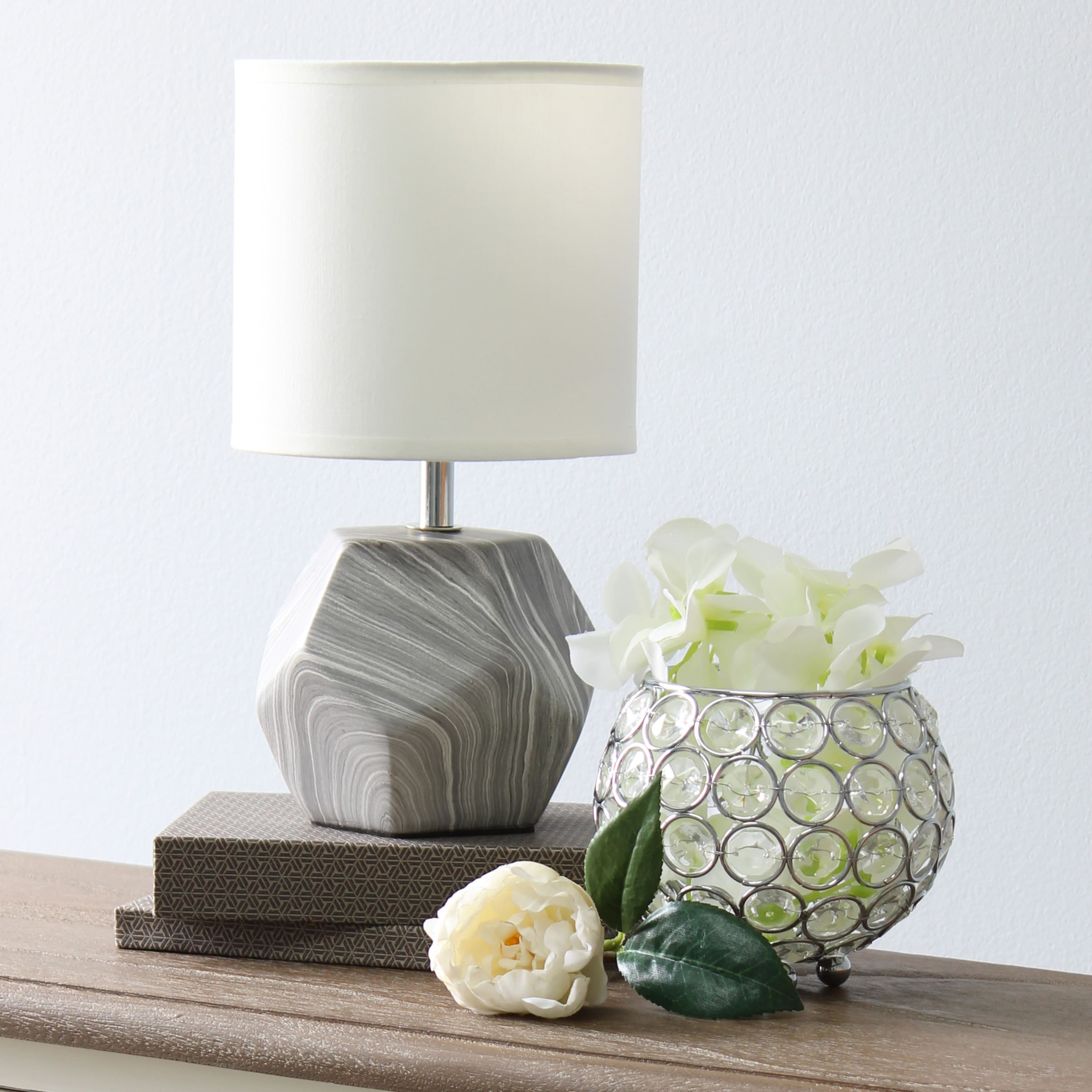 Simple Designs Round Prism Mini Table Lamp