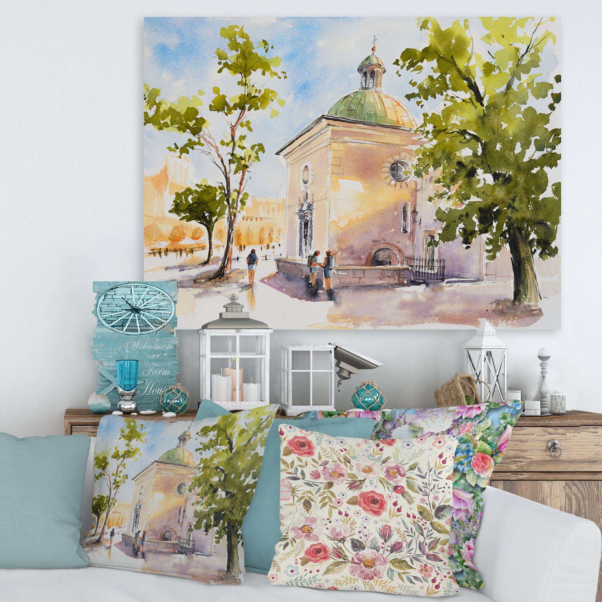 Designart - Rustic Church In The Village