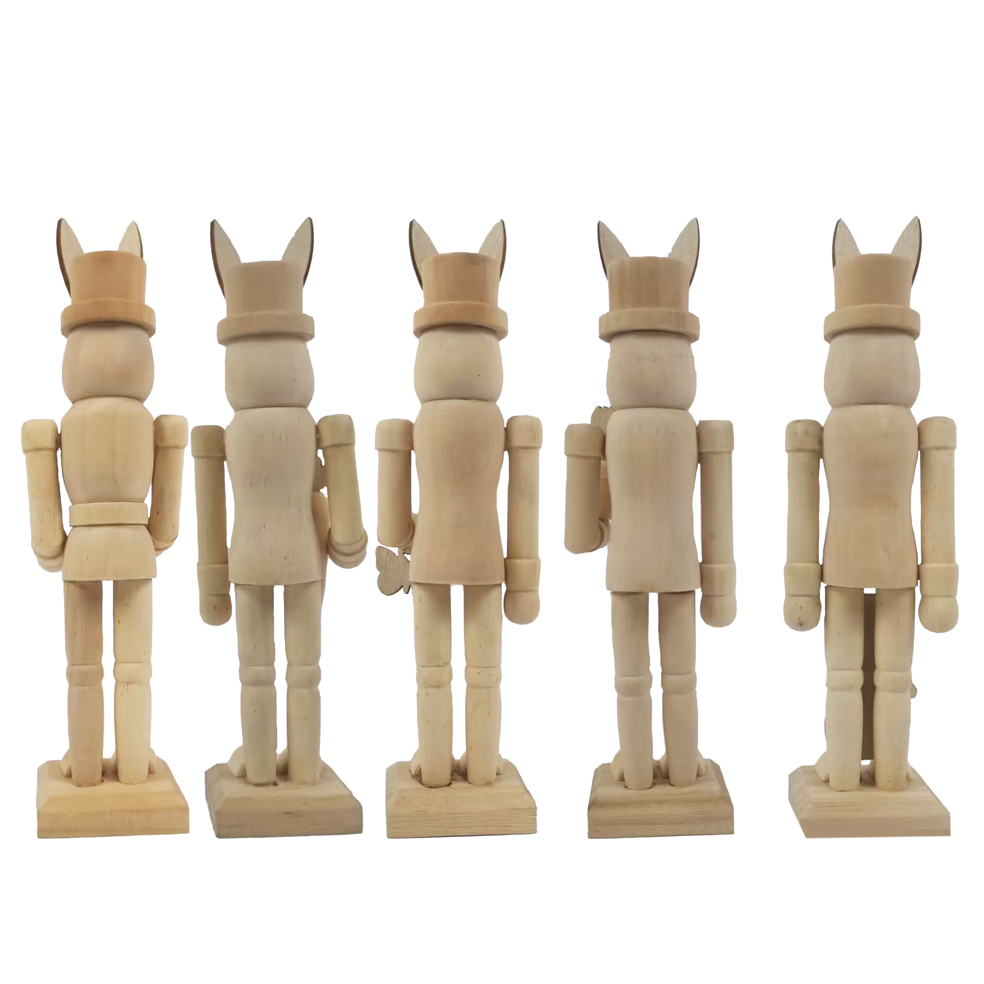 6" Butterfly DIY Wood Easter Bunny Nutcracker Set by Make Market®